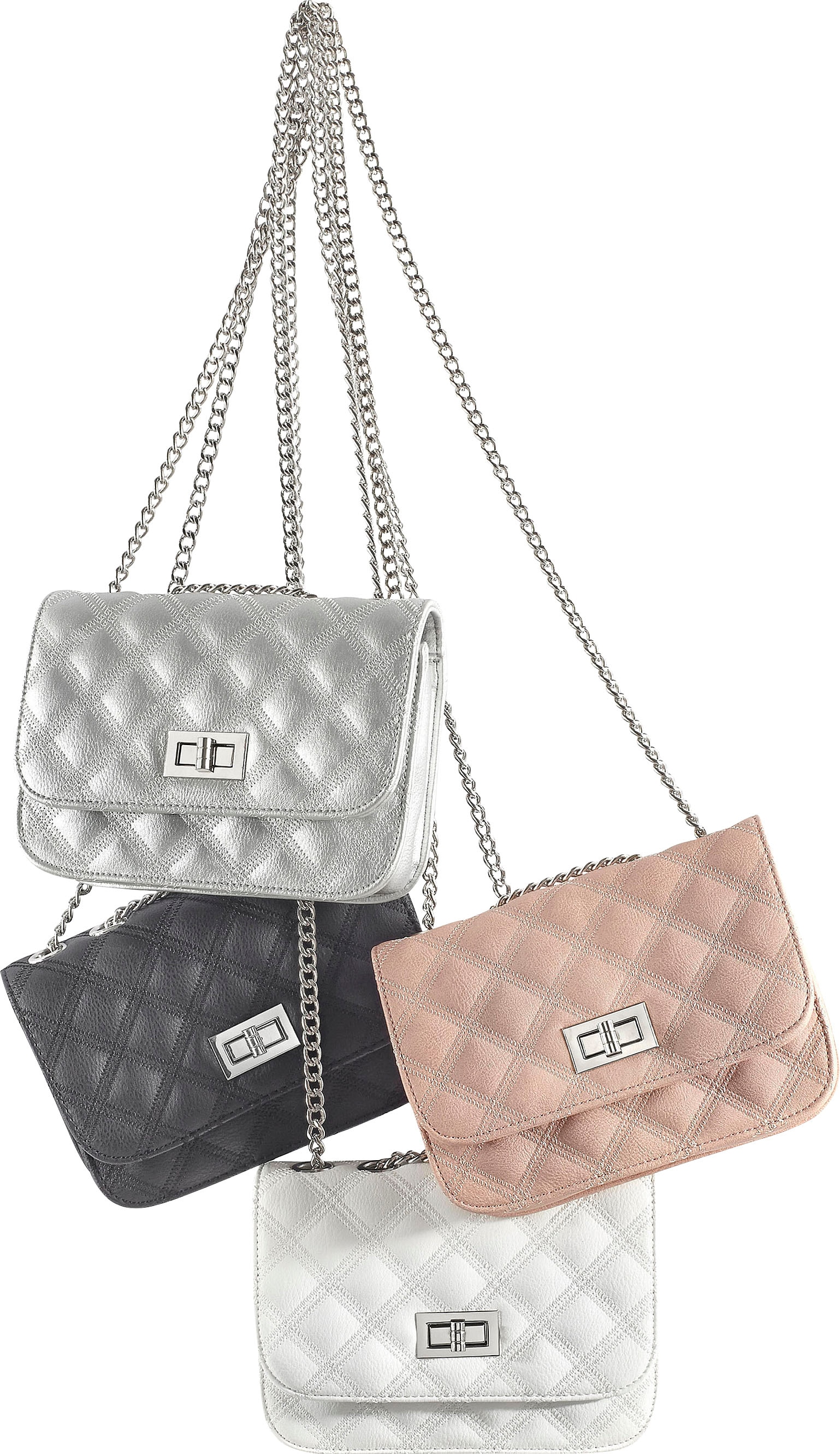 LASCANA Umhängetasche »Minibag«, Handtasche, Henkeltasche mit Kettenhenkel, Crossbody Bag VEGAN