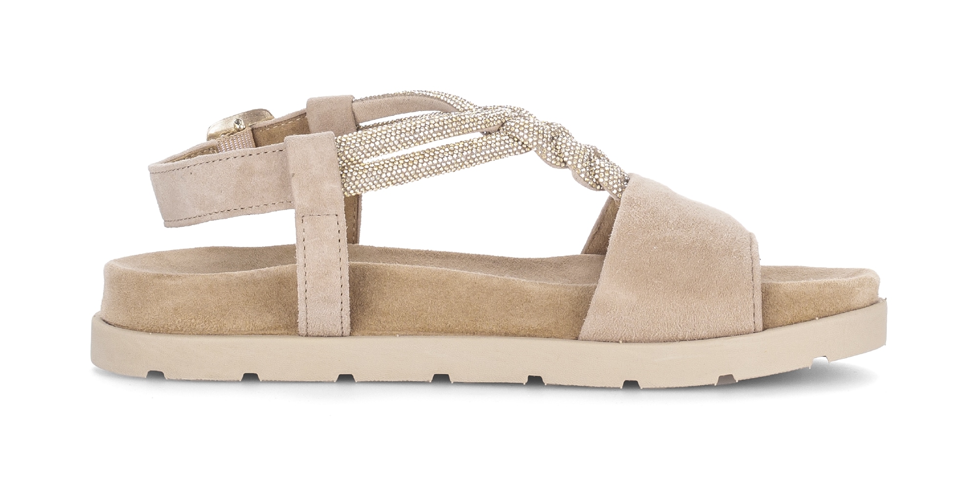 Gabor Riemchensandale  Plateau, Sandalette, Sommerschuh mit funkelnden Strasssteichen