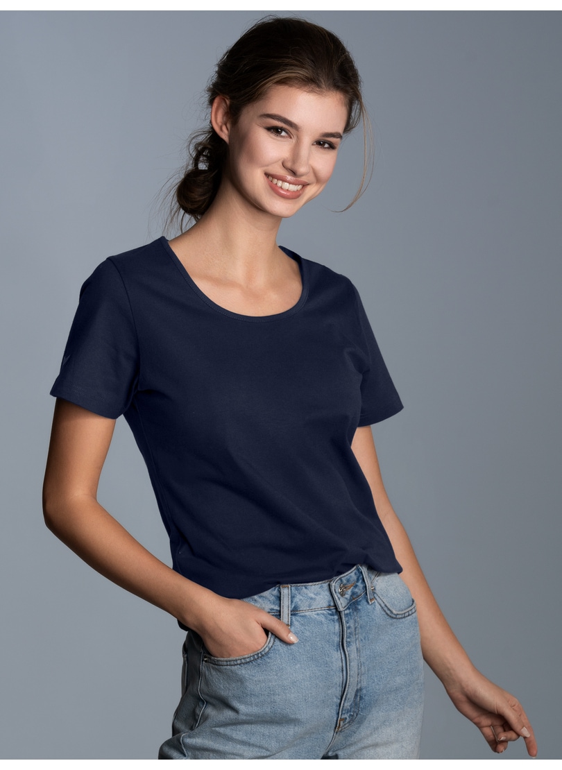 Trigema T-Shirt »TRIGEMA T-Shirt aus Biobaumwolle«, (1 tlg.)