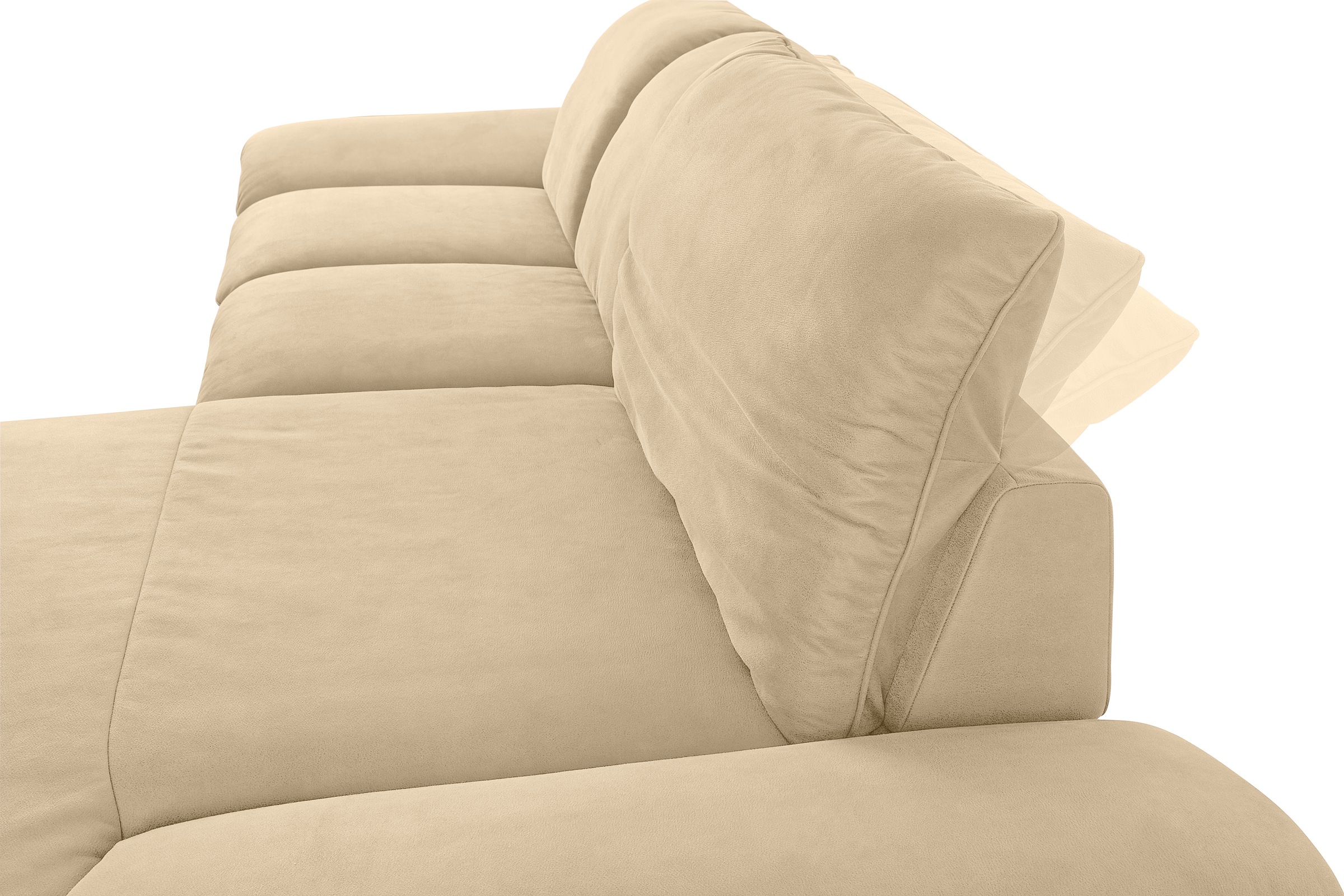 W.SCHILLIG Ecksofa »enjoy&MORE, Designsofa, elegant und bequem, L-Form«, mit Sitztiefenverstellung, Füße silber matt, Breite 310 cm