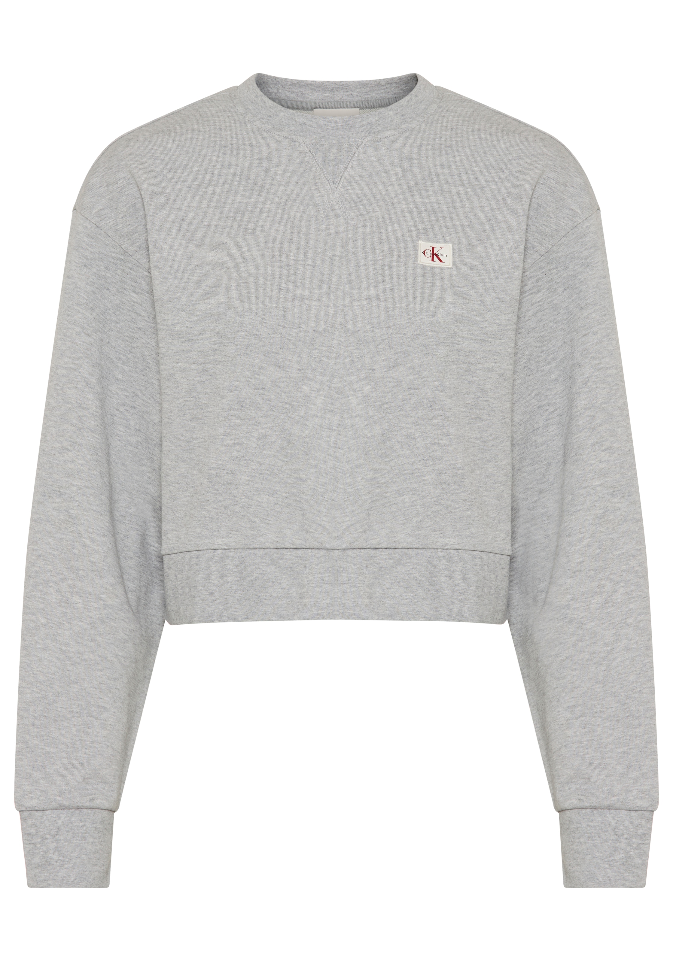 Calvin Klein Jeans Sweatshirt »FRENCH TERRY WOVEN LABEL CREW«, Regular fit mit Rundhalsausschnitt
