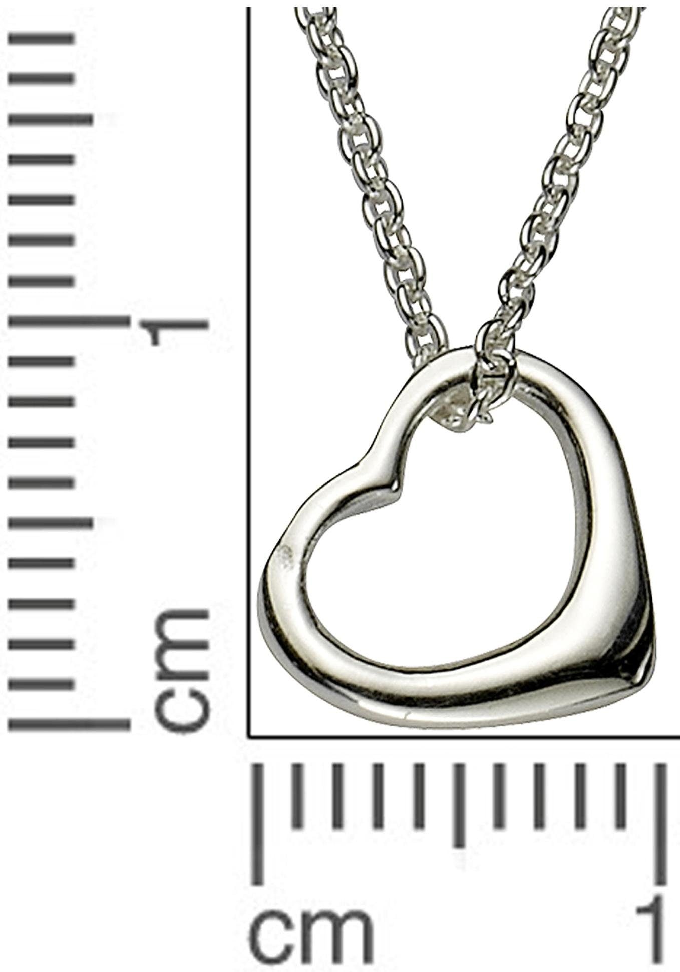 Firetti Kette mit Anhänger »Schmuck Geschenk Silber 925 Halsschmuck Halskette Ankerkette Herz«