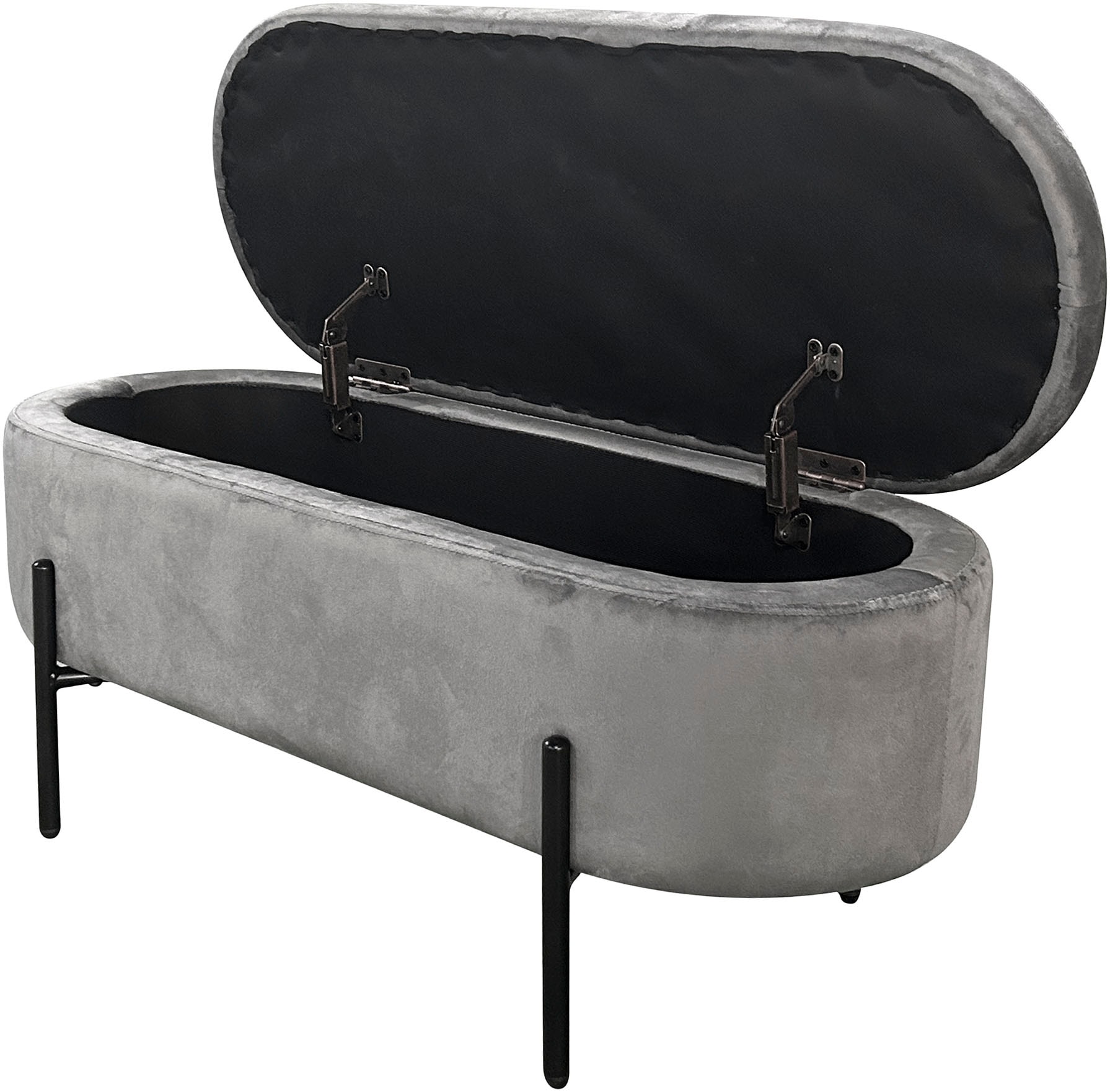byLIVING Sitzbank »NOVA« Samt, mit Stauraum/Truhe, Innenmaß Truhe 26,5 x 83cm, Höhe: 19 cm