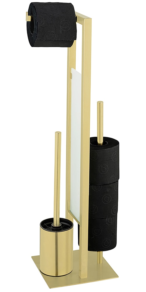 WENKO WC-Garnitur "Rivalta Gold" 1 Stk. aus Edelstahl  Metall