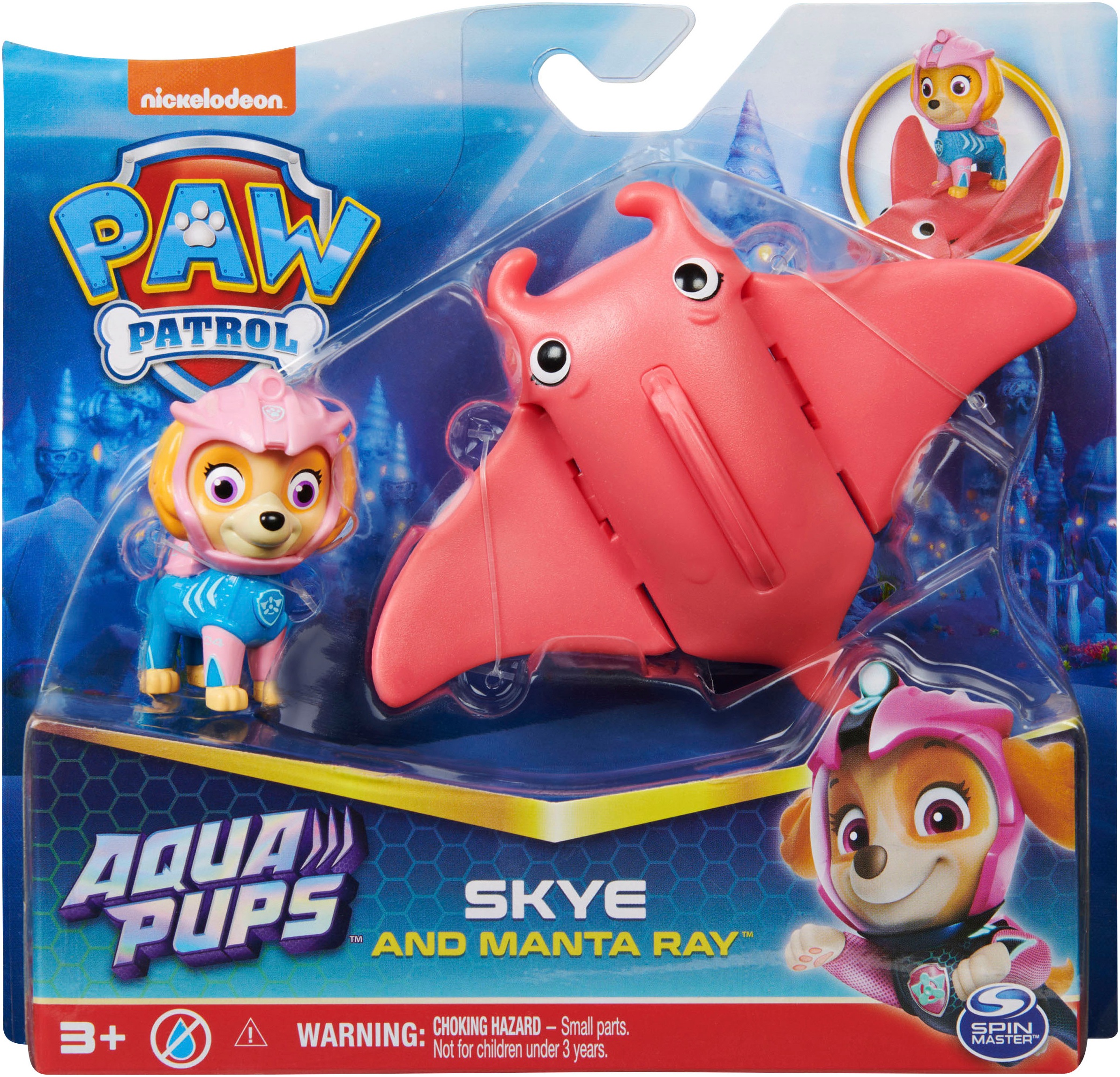 Spin Master Spielfigur »Paw Patrol - Aqua Pups - Hero Pups Solid Skye«, (Set)