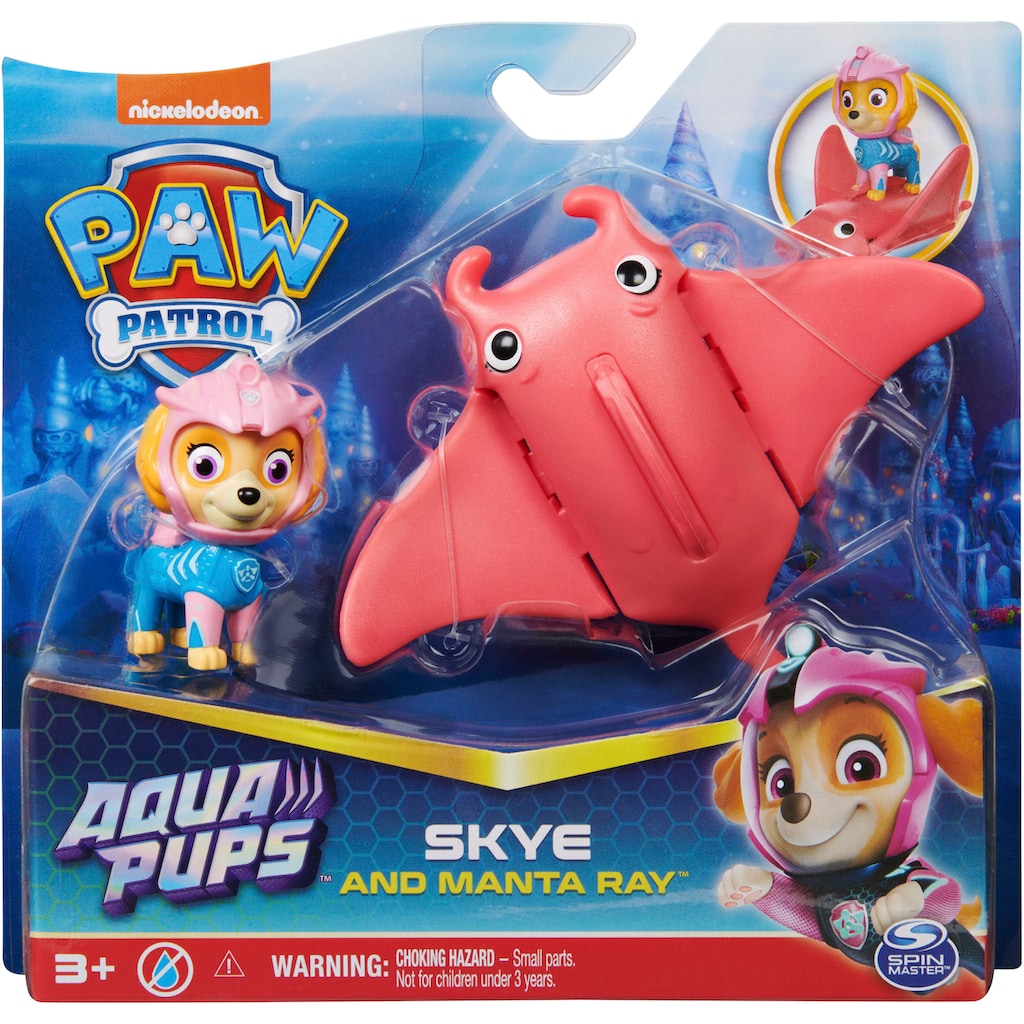 Spin Master Spielfigur »Paw Patrol - Aqua Pups - Hero Pups Solid Skye«, (Set)