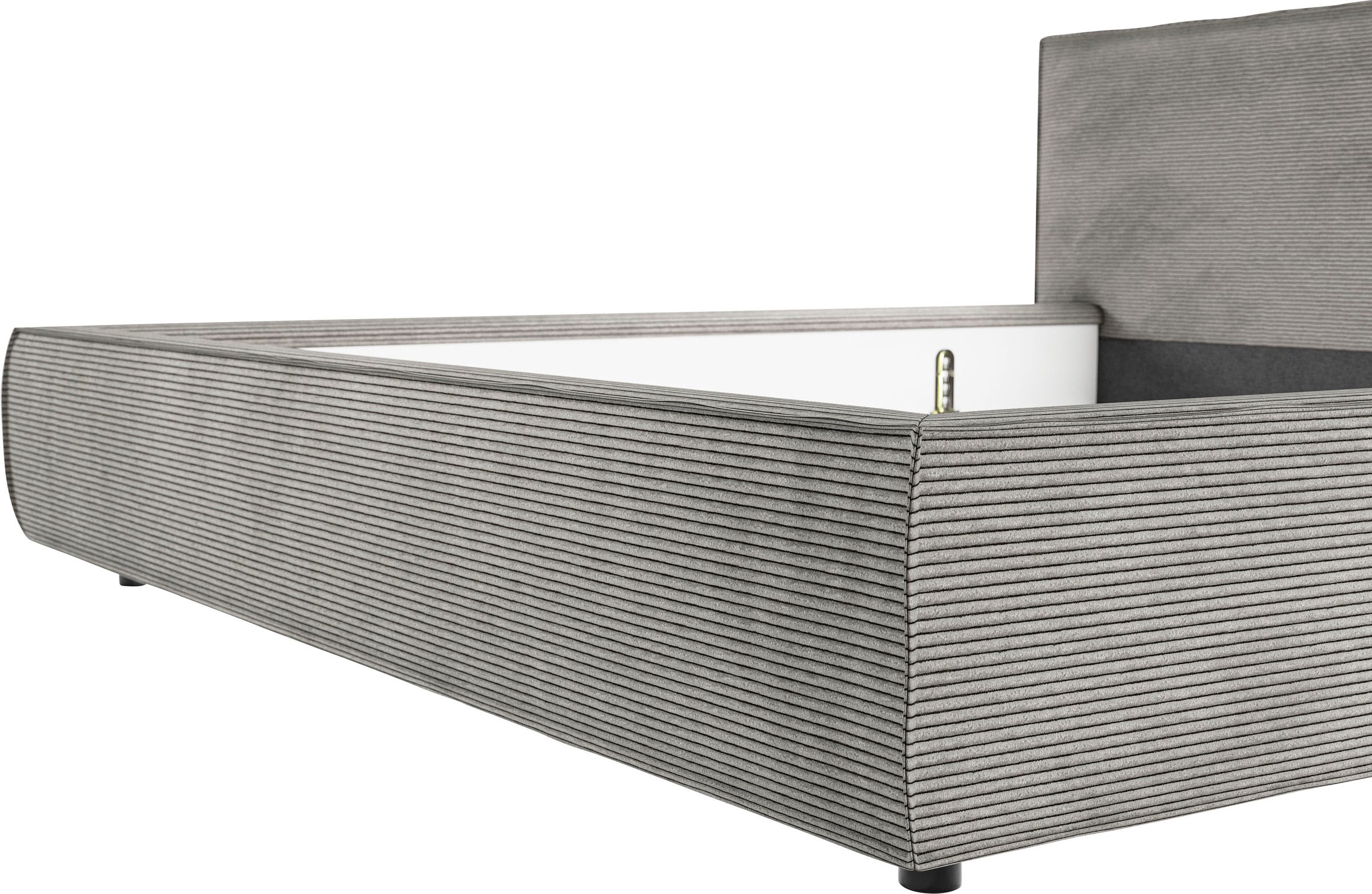 Home affaire Polsterbett »Adrina mit Biesenoptik, Feincord und Luxus-Microfaser« bis 280kg, auch in Überlänge 220 cm, 4 Breiten bis 200cm