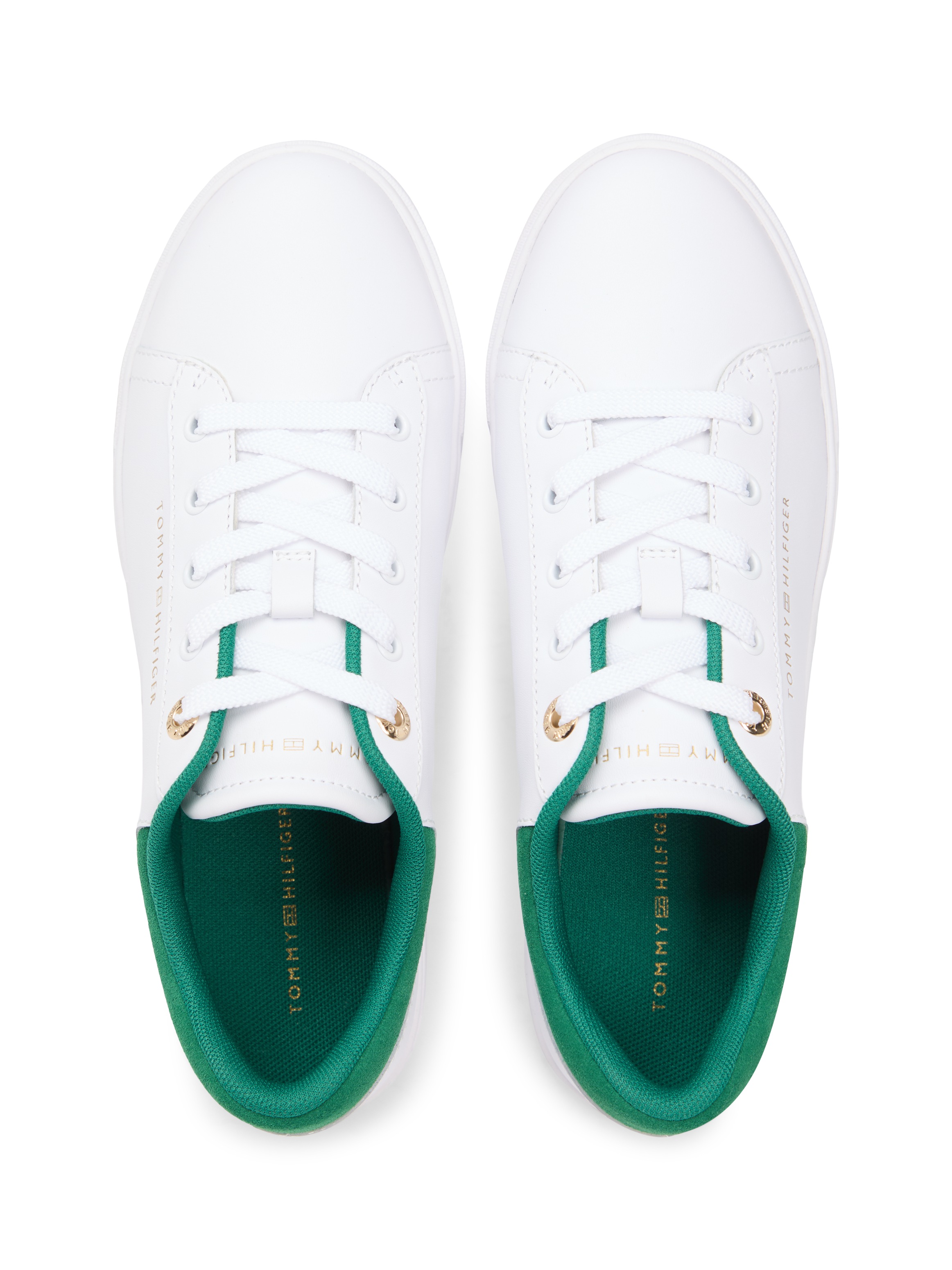 Tommy Hilfiger Plateausneaker »CASUAL CUPSOLE SNEAKER«  , Freizeitschuh, Halbschuh, Schnürschuh, Kontrastbesatz an der Ferse