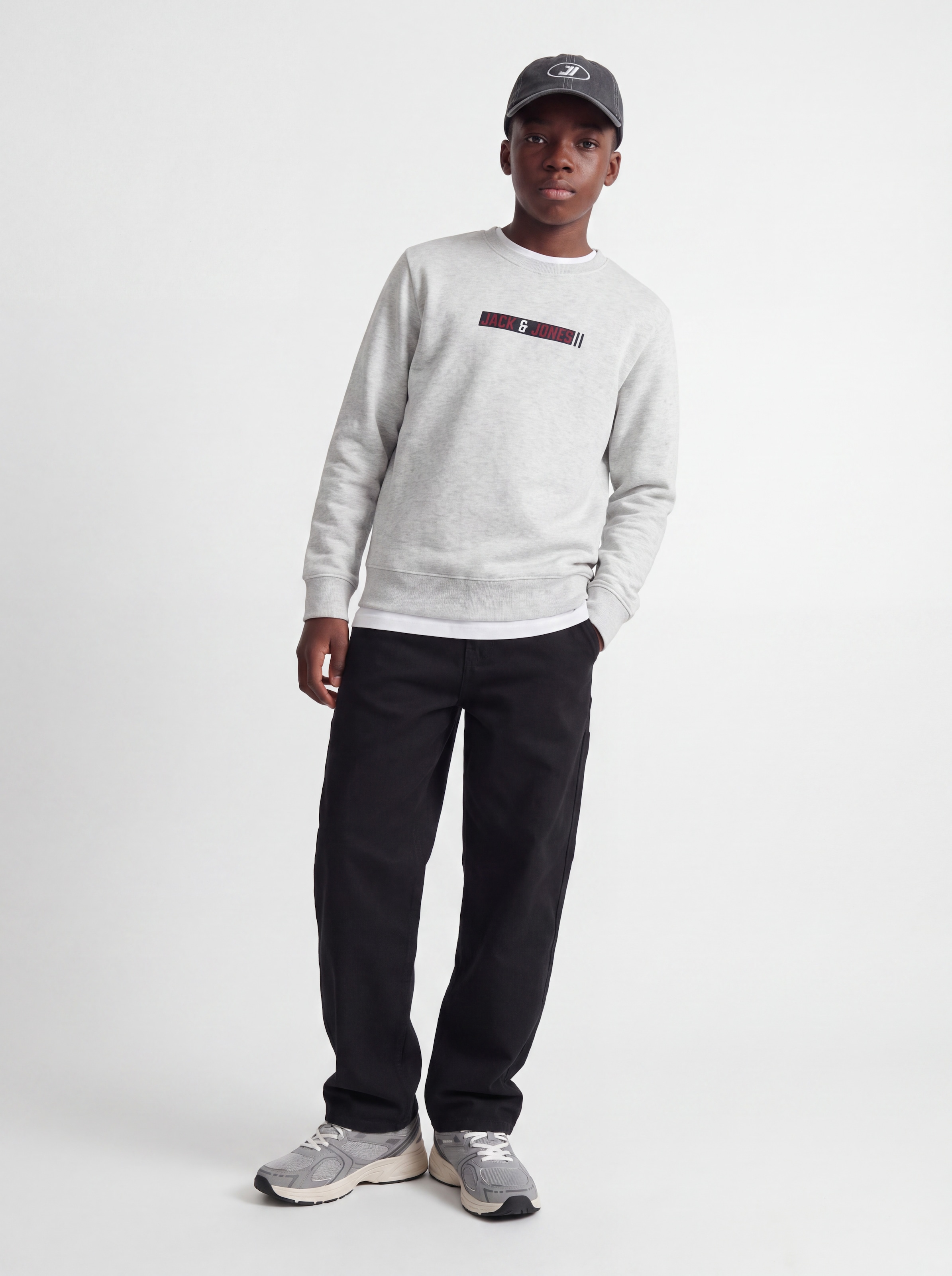 Jack & Jones Junior Sweatshirt »JJMUNK SWEAT CREW NECK SN JNR«, Materialmix, regular fit
