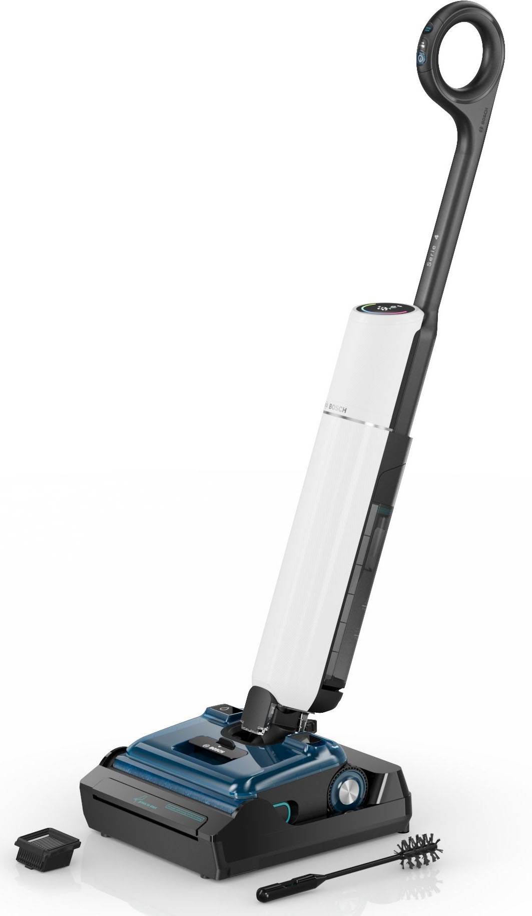BOSCH Nass-Trocken-Sauger »OneFlow Serie 4 BHF41WS, Selbstreinigung, 24.000 PA Saugkraft« Anti-Haarverwicklung, LED-Licht, Schnelltrocknung, 40 min Akku / 150m²