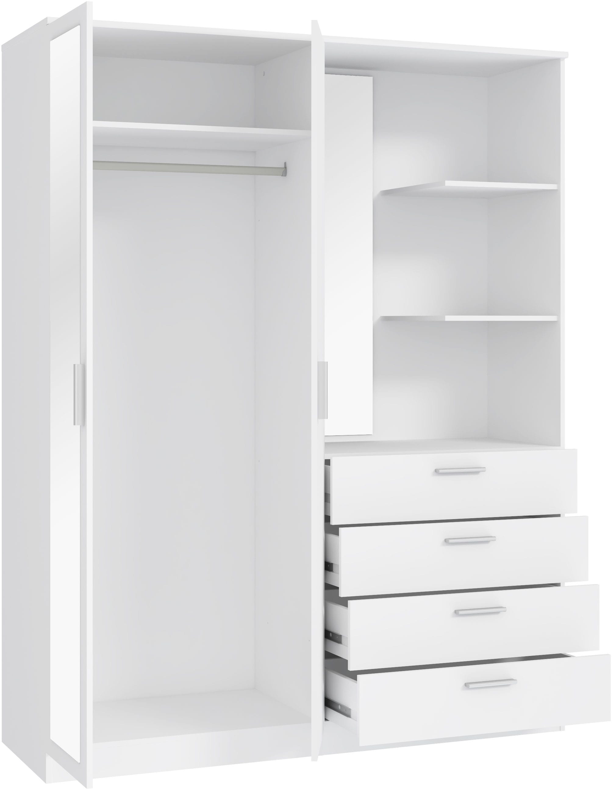 FORTE Kompaktgarderobe, B/H/T 159,3/203,4/52,7 cm, Stauraumwunder