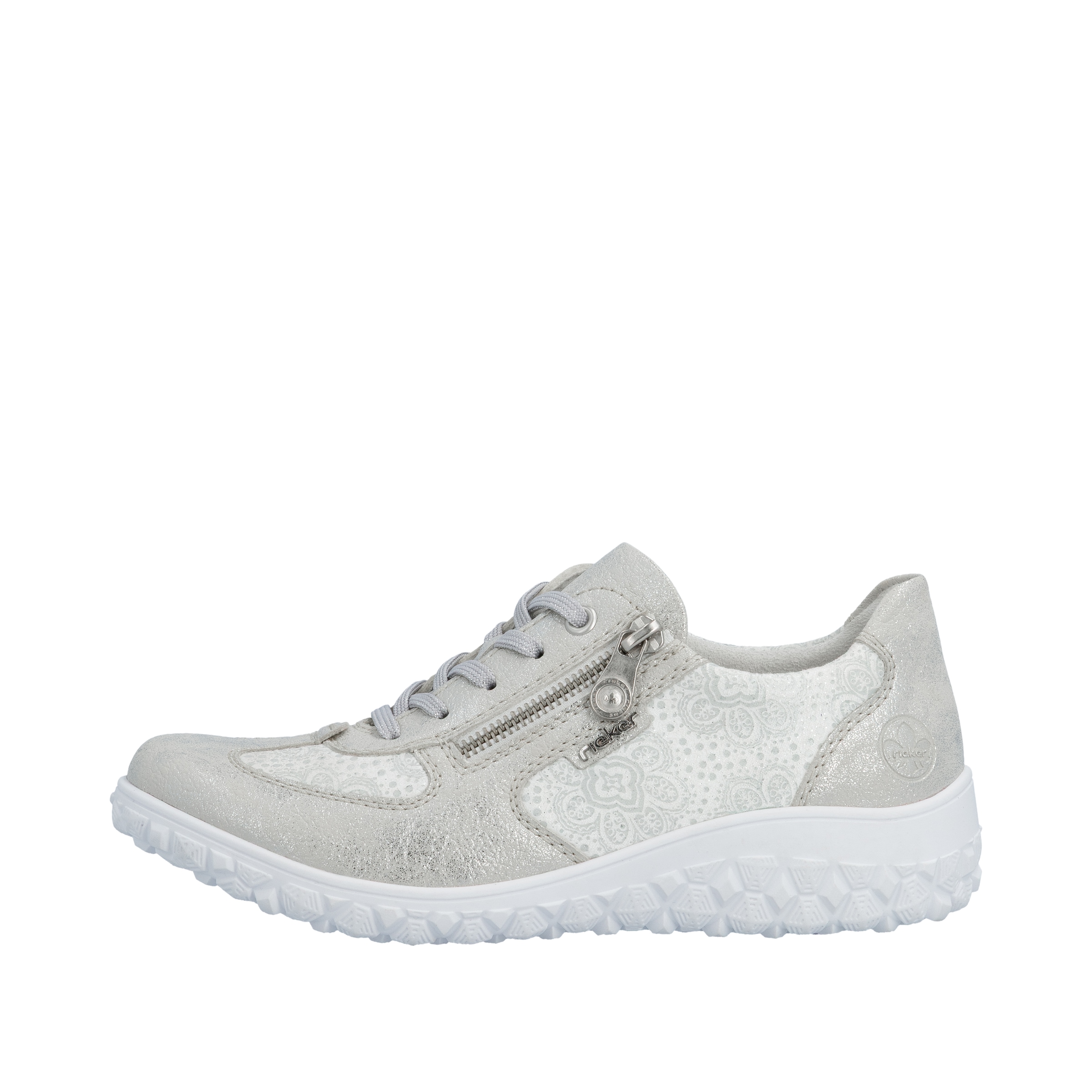 Rieker Sneaker  Halbschuh, Schnürschuh, Freizeitsneaker mit floralem Muster