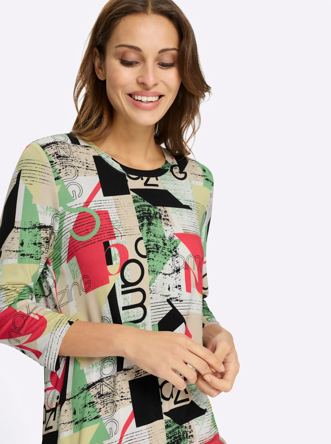 Inspirationen 3/4-Arm-Shirt »Print-Shirt« 1 tlg.
