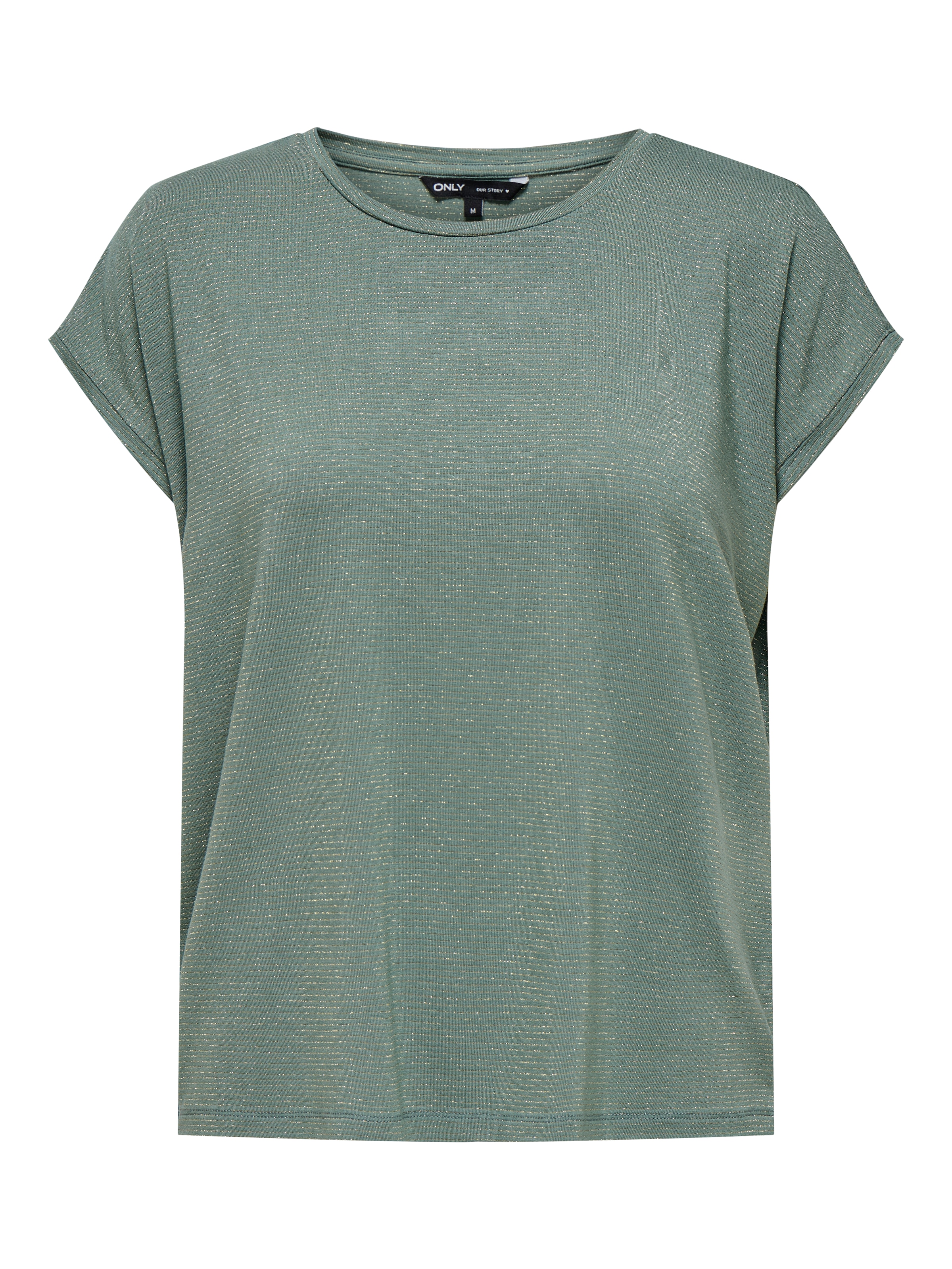 ONLY Kurzarmshirt »ONLCLAUDIA S/S GLITTER STRIPE TOP JRS«