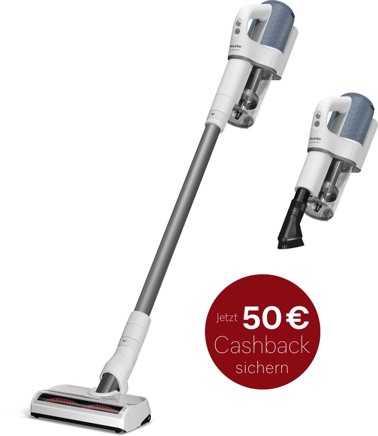 Miele Akku-Hand-und Stielstaubsauger »Duoflex HX1 Akku Staubsauger, 2in1-Funktion, 3,15 kg leicht,« Brilliantweiß Spacegrey Terrarot