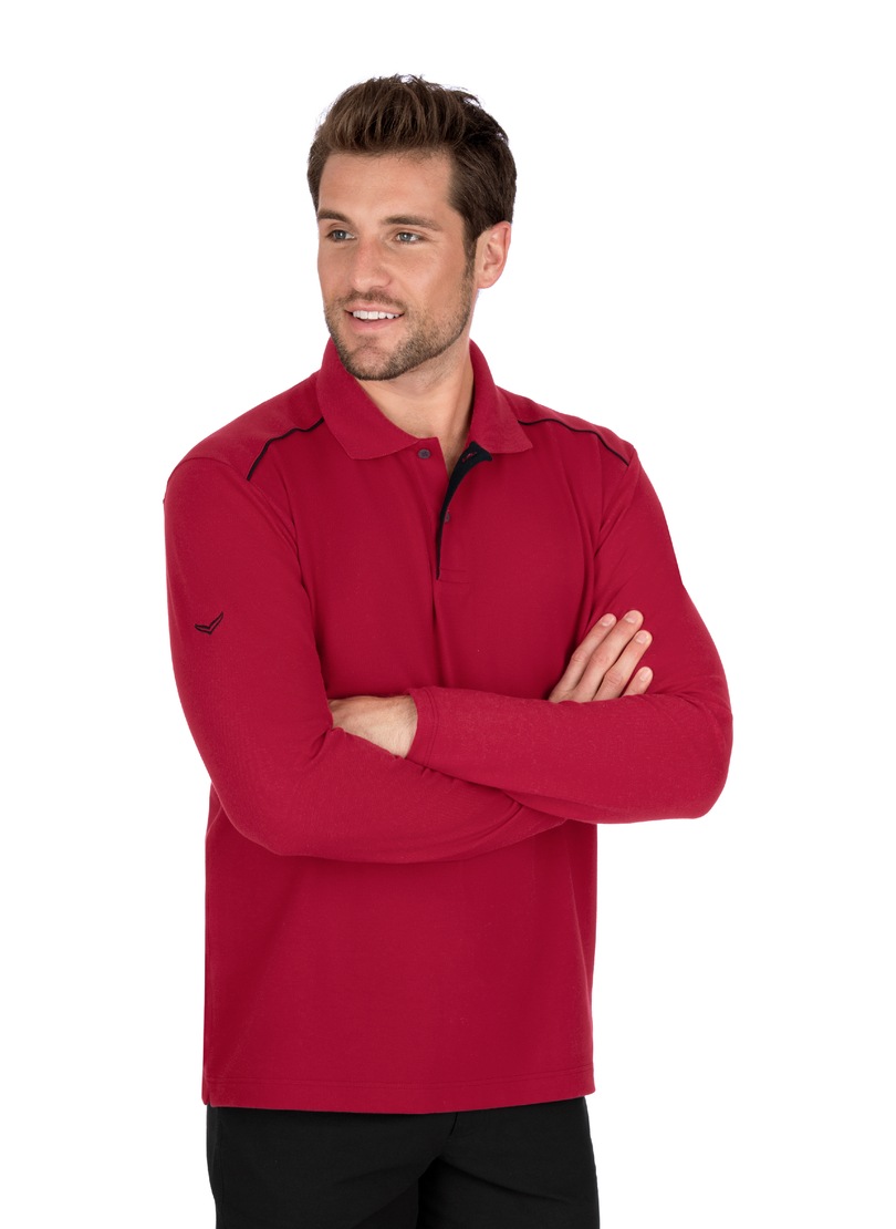 Trigema Poloshirt »TRIGEMA Langarm Poloshirt aus Biobaumwolle«