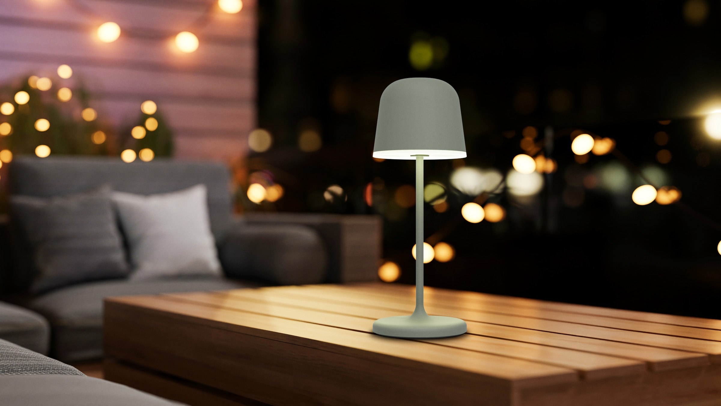 EGLO Tischleuchte »MANNERA-S Tischlampe - Alu, Stahl - LED - 1,8W - IP54« LED-Modul 1 Stk. Neutralweiß | Warmweiß Akku Außentischleuchte, Gartenlampe m. Erdspieß, H20 x Ø7,5 cm