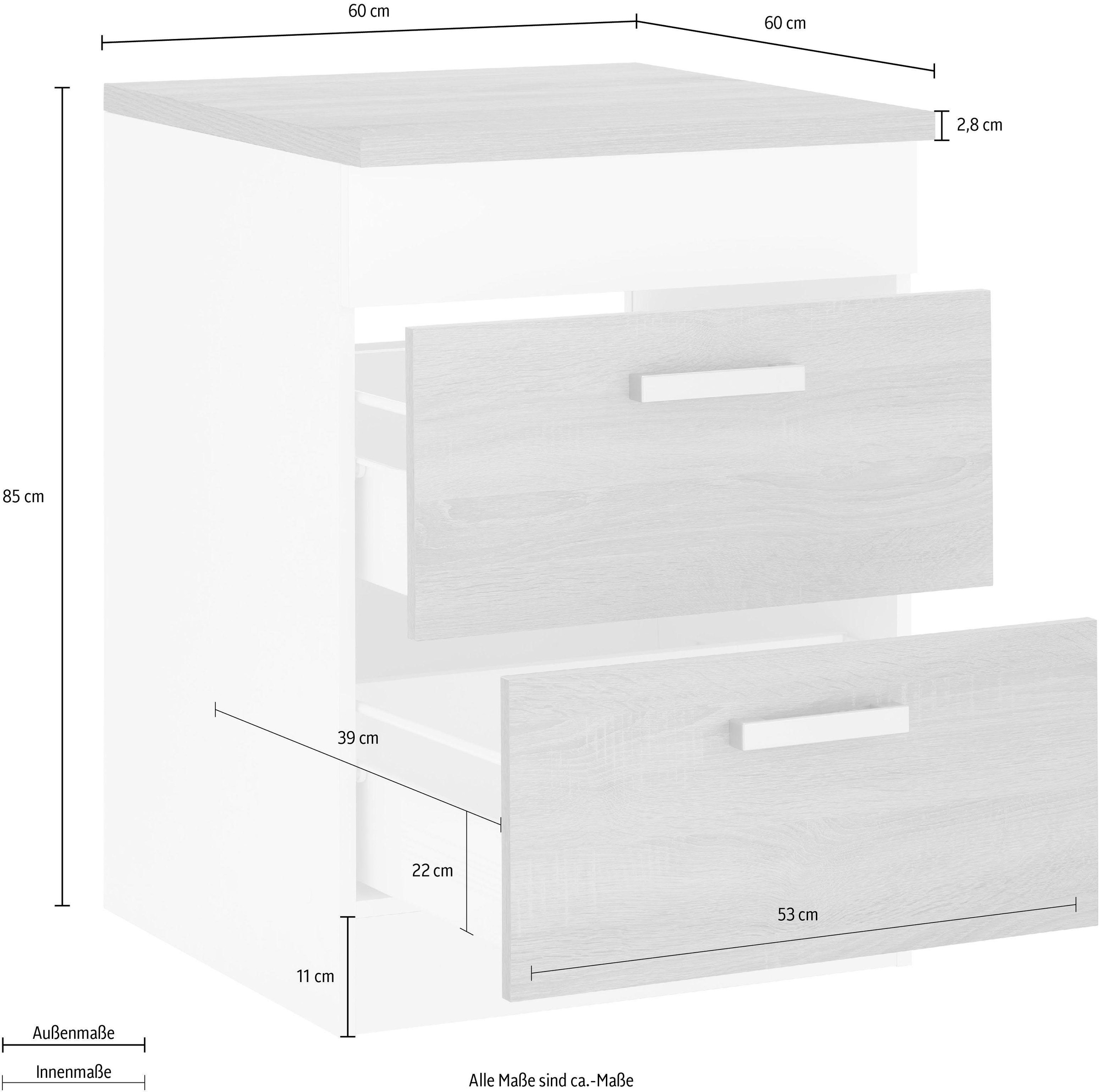 KOCHSTATION Kochfeldumbauschrank »KS-Gera«, Breite 60 cm