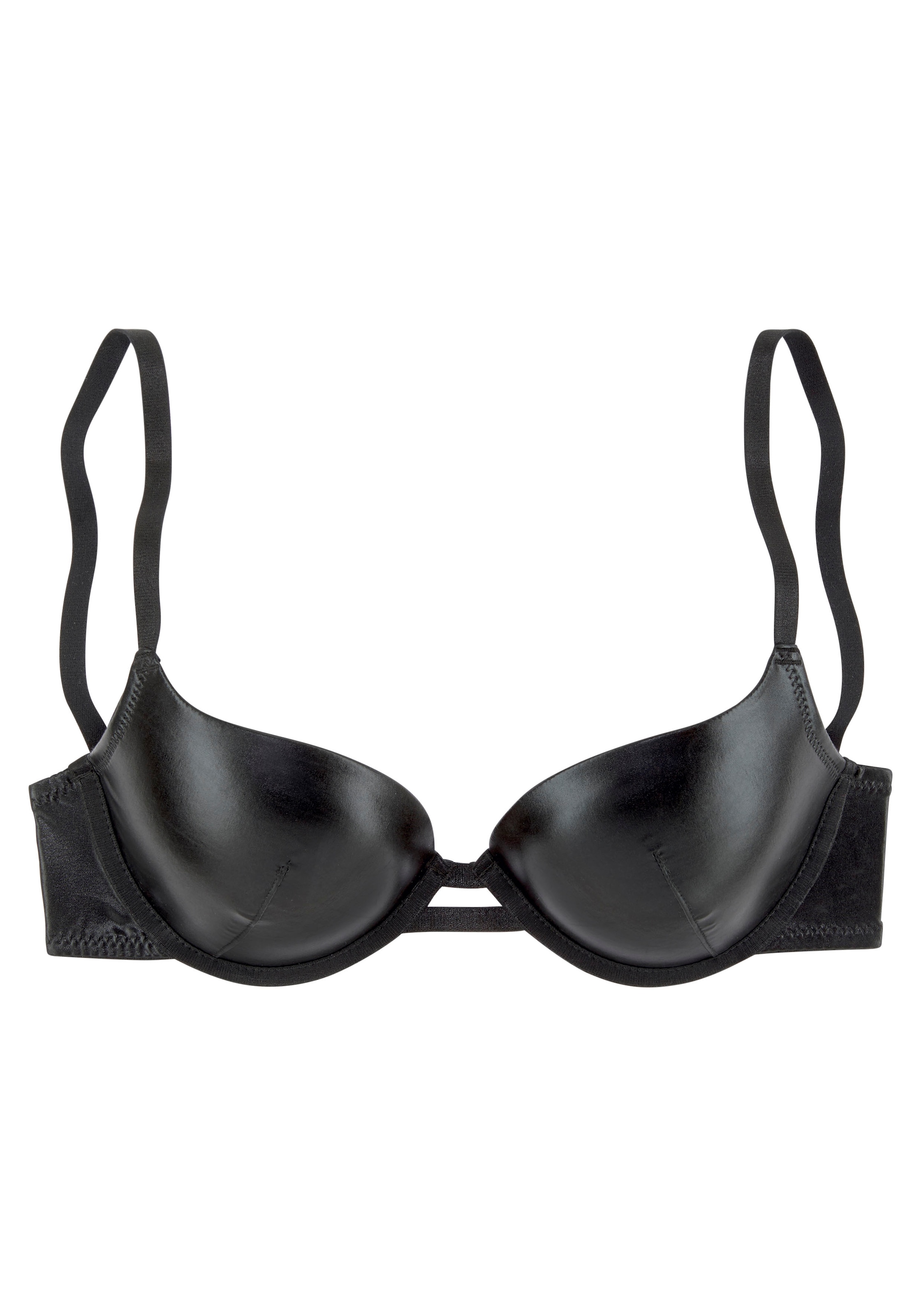 JETTE Push-up-BH, in Leder-Optik mit integrierten Kissen, sexy Dessous