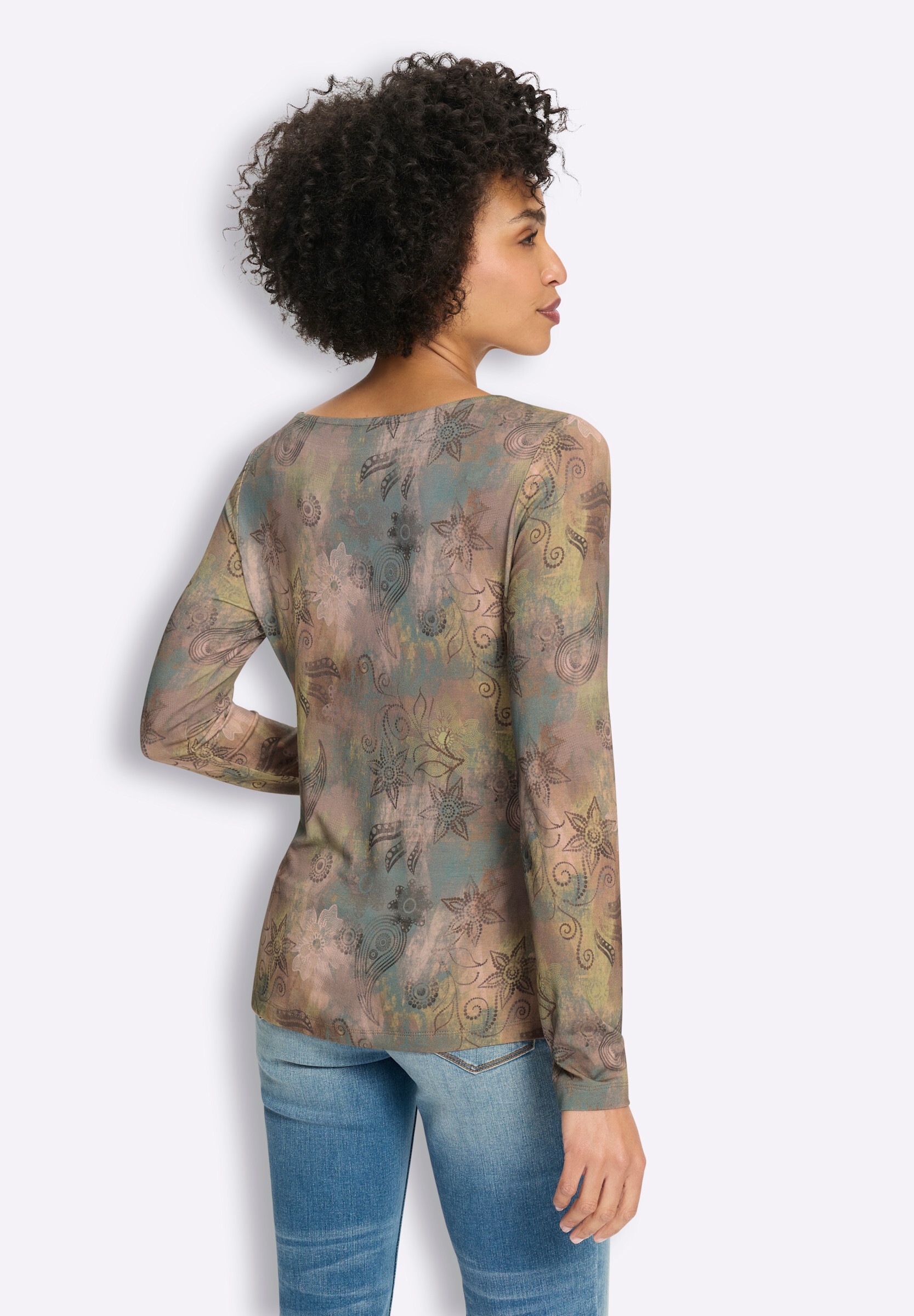 heine T-Shirt »Druck-Shirt Langarmshirt«