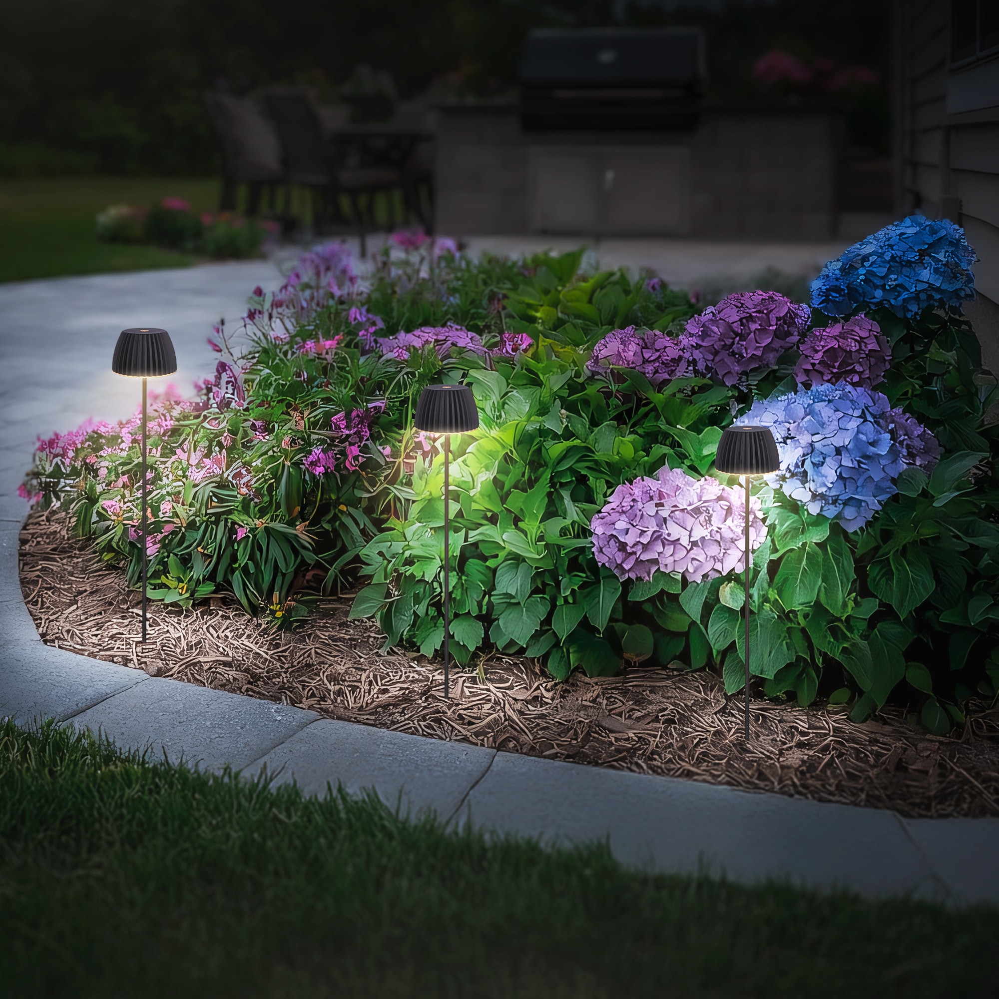 Briloner Leuchten LED Außen-Tischleuchte »RIFFLE« LED-Modul 1 Stk. Warmweiß 8,5x80,5 cm, Akku tauschbar, Outdoor, Balkon, Terrasse