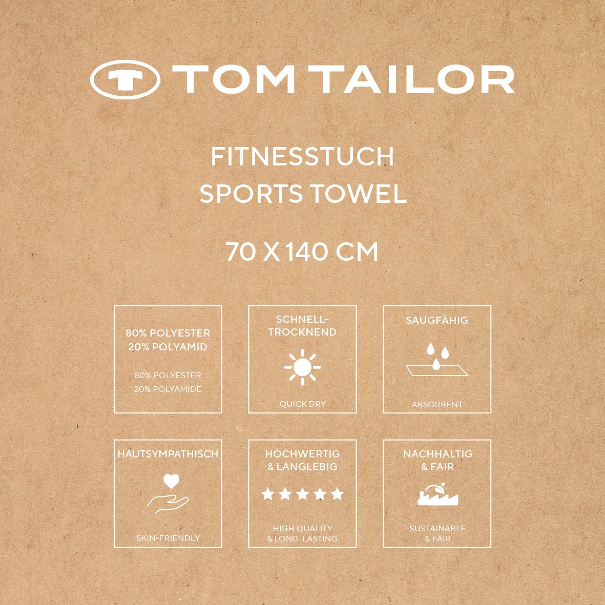 TOM TAILOR HOME Sporthandtuch »Fitnesstuch COLOR BATH«, (1 St.)
