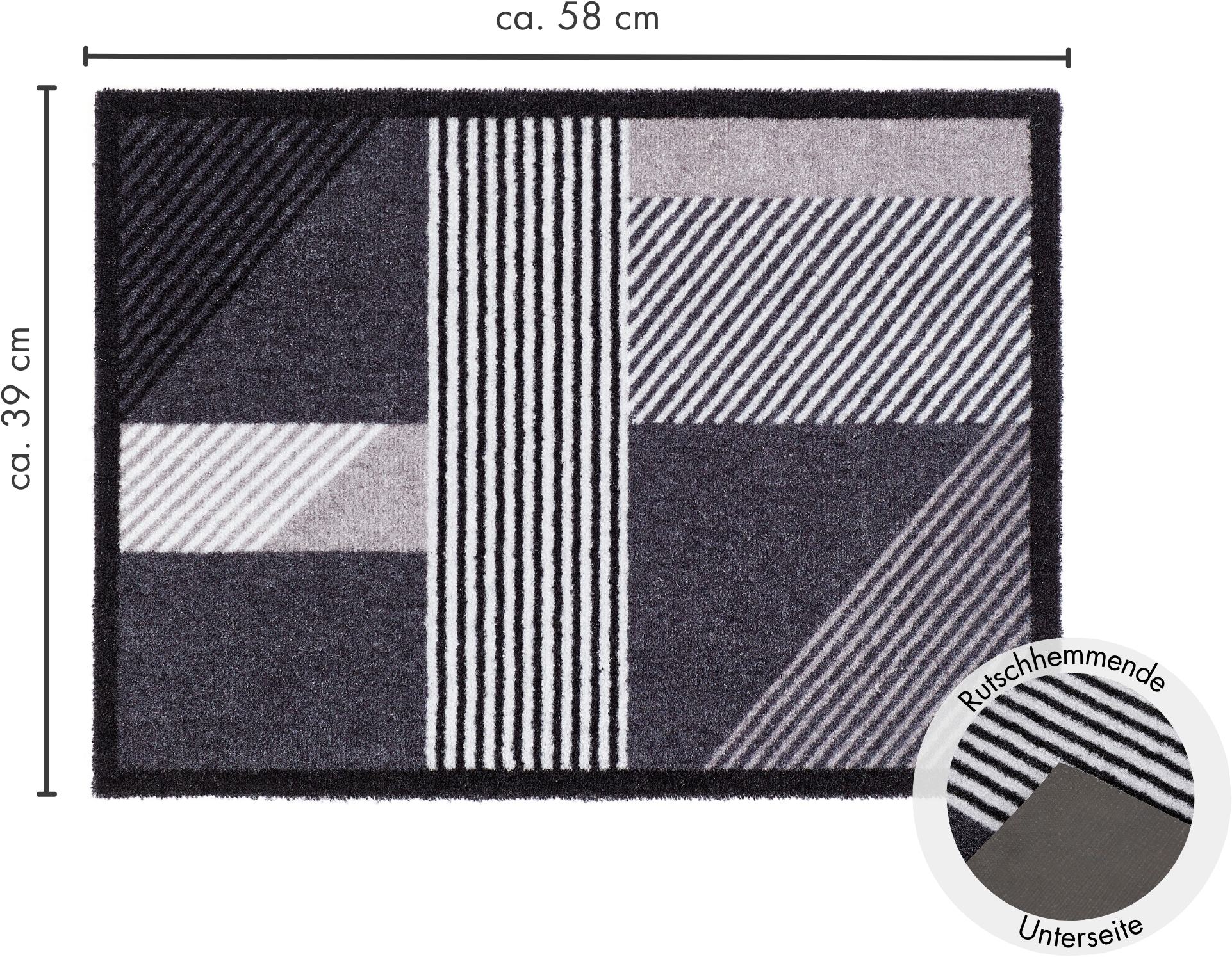 Barbara Becker Fußmatte »Sense, Made in Belgium«, rechteckig, 7 mm Höhe, Schmutzfangmatte, modernes Design, waschbar, auch als Läufer
