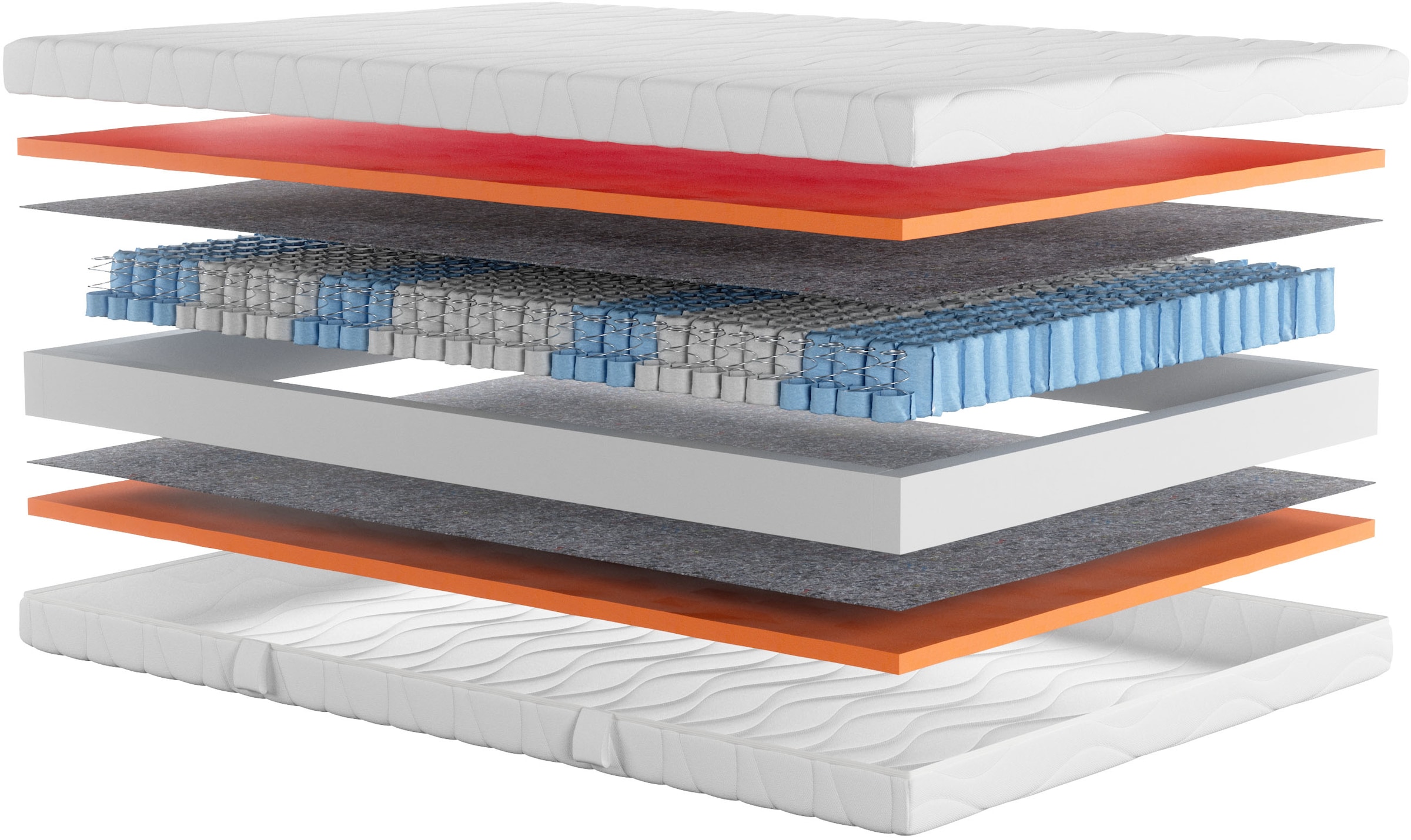 GOODproduct Taschenfederkernmatratze "Black Diamond Comfort, Matratze 90x200, 140x200 cm & weitere Grössen" 20 cm hoch 500 Federn 1 Stk. tlg. 7-Zonen, H2 / H3 / H4, ergonomisch, atmungsaktiv