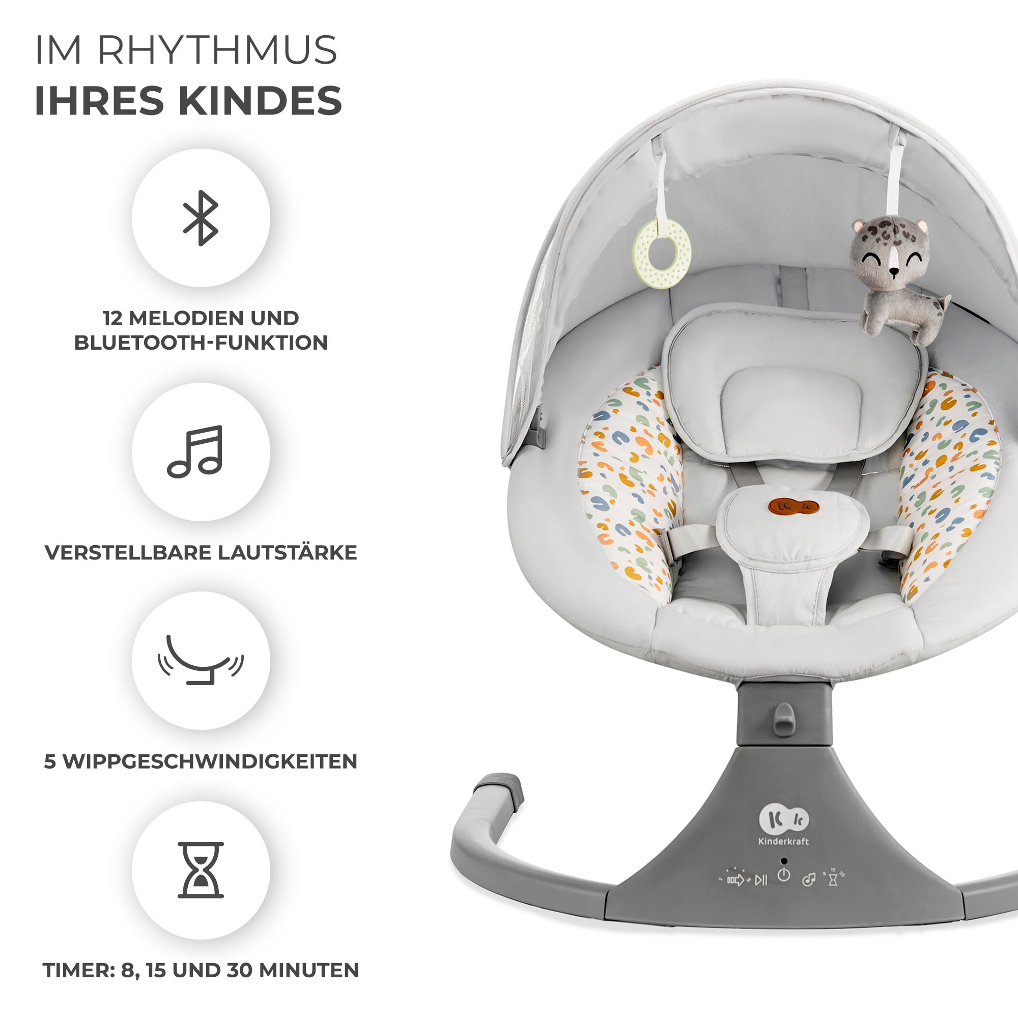 Kinderkraft Babywippe »LUMI 2« bis 9 kg