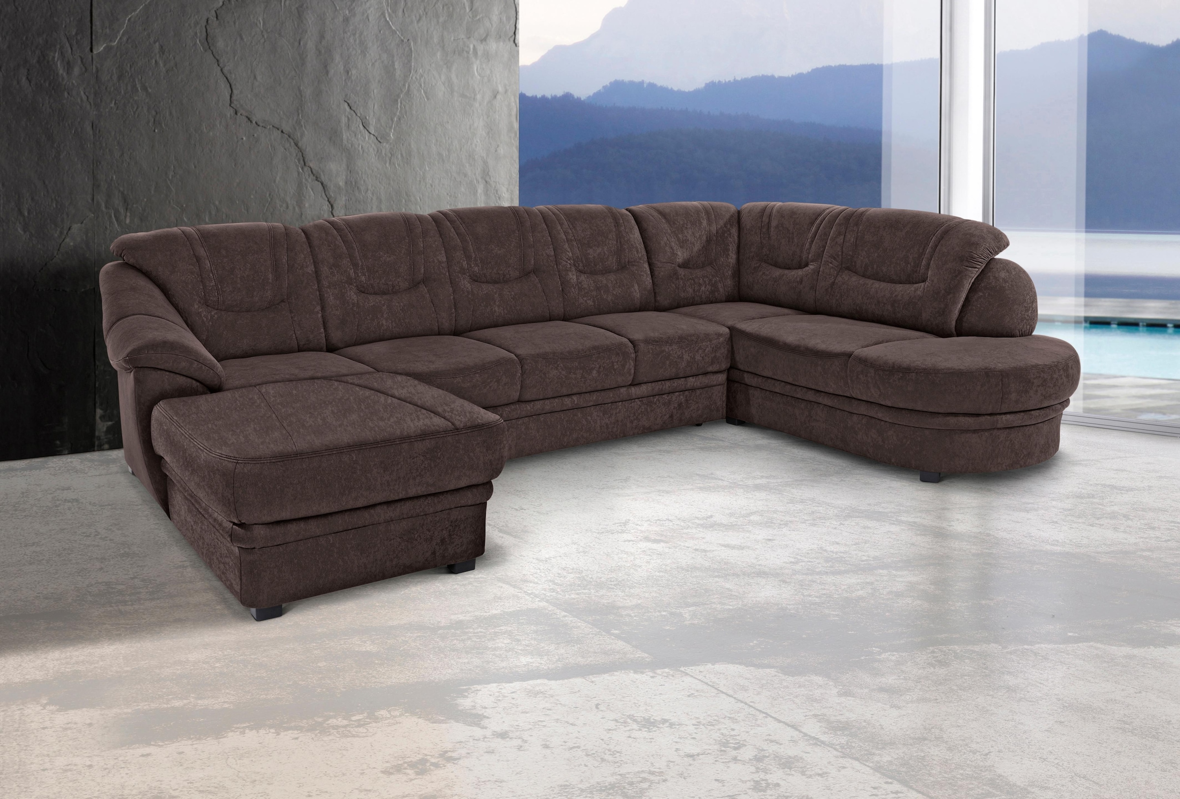 sit&more Wohnlandschaft »Savoni U-Form« wahlweise mit Bettfunktion