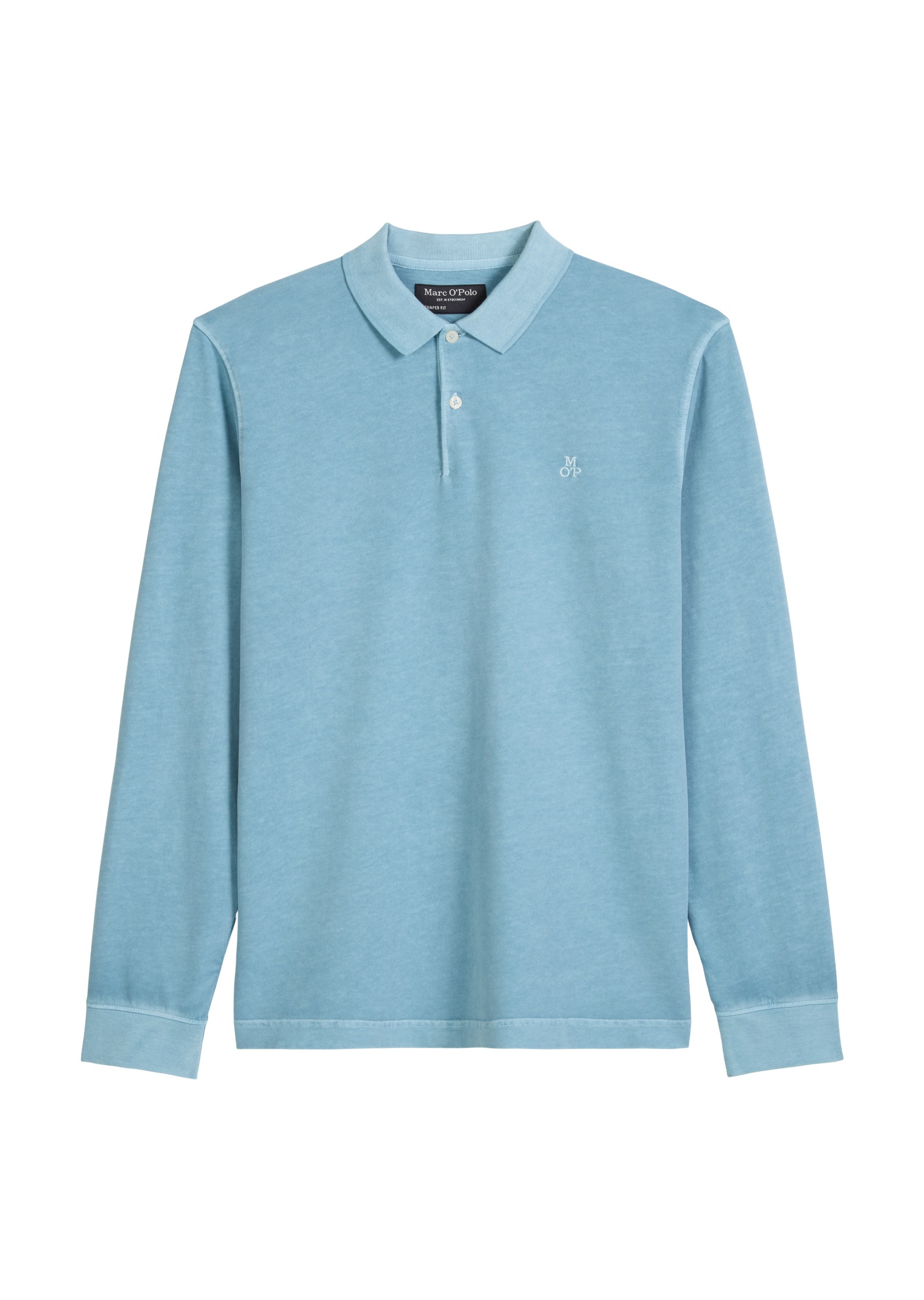 Marc O'Polo Langarm-Poloshirt im Washed-Look