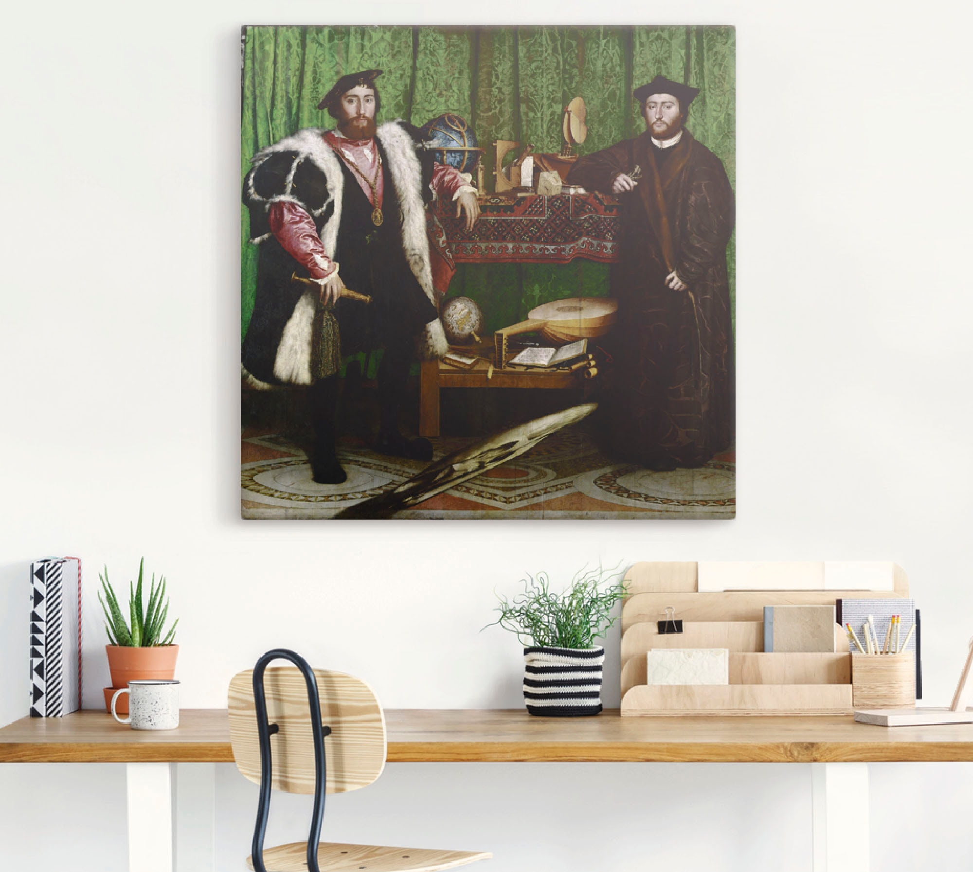 Artland Leinwandbild »Die Gesandten. 1533«, Mann, (1 St.), auf Keilrahmen gespannt