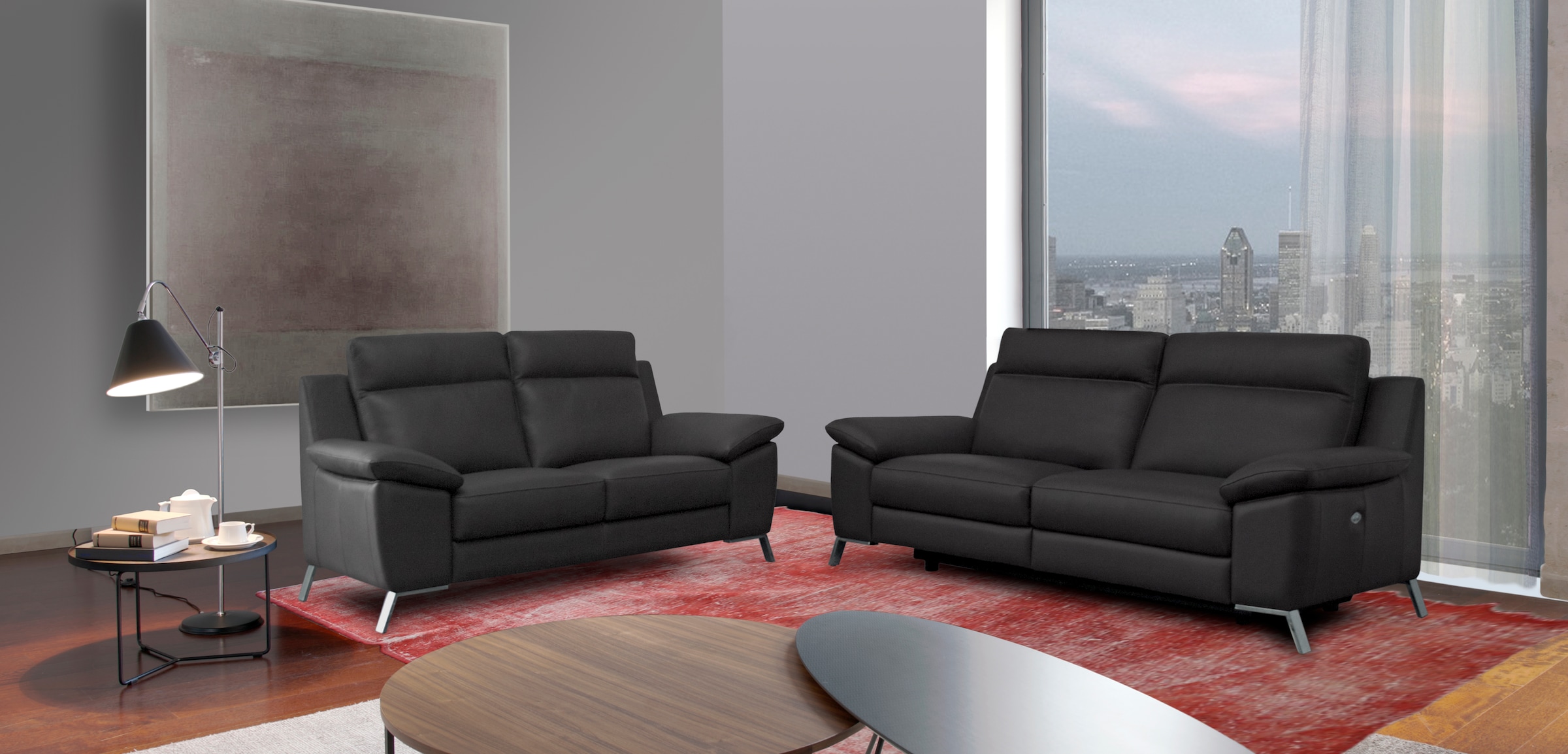 CALIA ITALIA 3-Sitzer »Roby italienisches Designsofa mit exzellentem Sitzkomfort«, erstklassigem Lederbezug