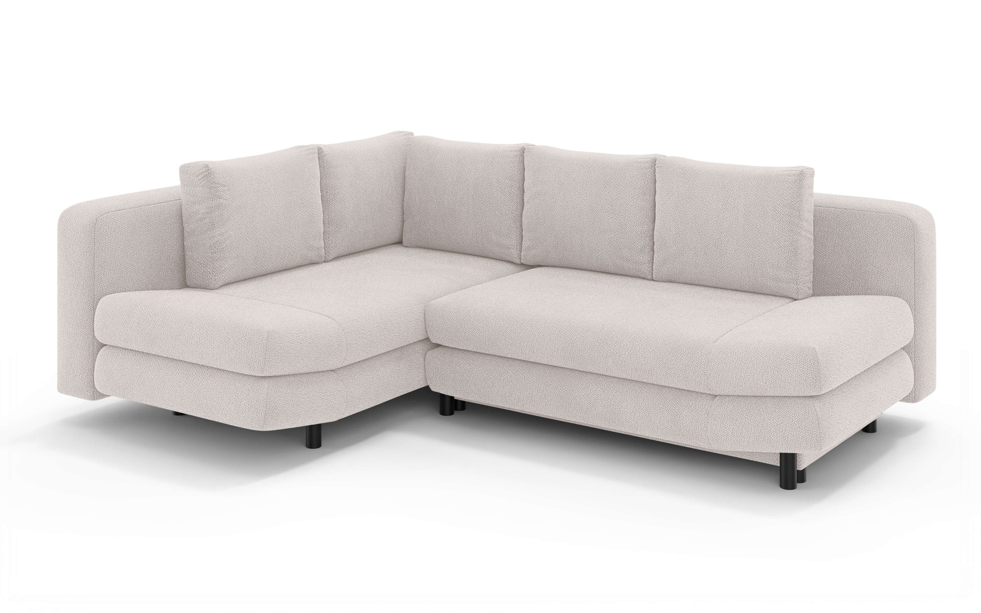 Home affaire Ecksofa »LENNARA Schlafsofa mit Bettkasten, Maße B/T/H: 234/179/85 cm«, L-Form mit Ottomane rechts/links, mit Wellenunterfederung