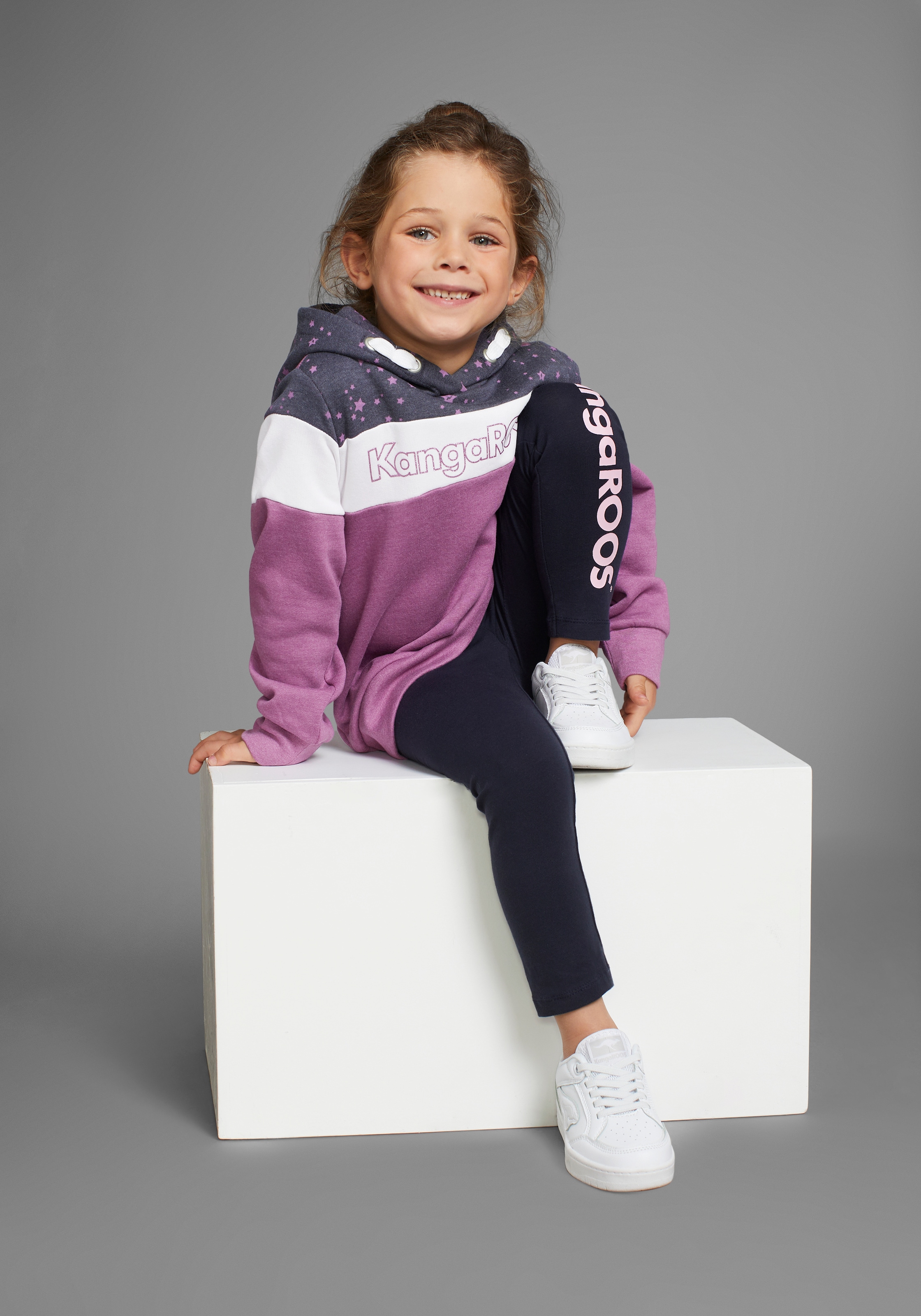 KangaROOS Kapuzensweatshirt »Colorblocking«, für kleine Mädchen