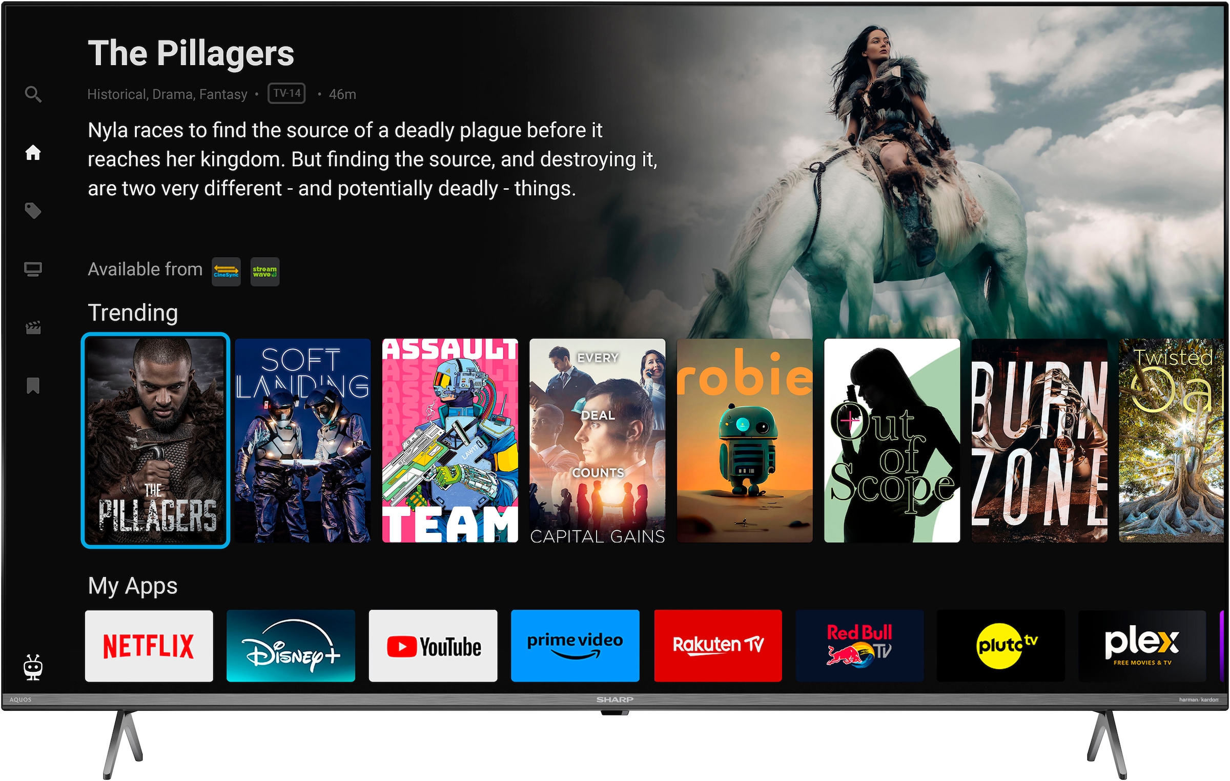 Sharp QLED-Fernseher »4T-C50GMx«, 4K Ultra HD, Smart-TV, 3.840 x 2.160 px Auflösung