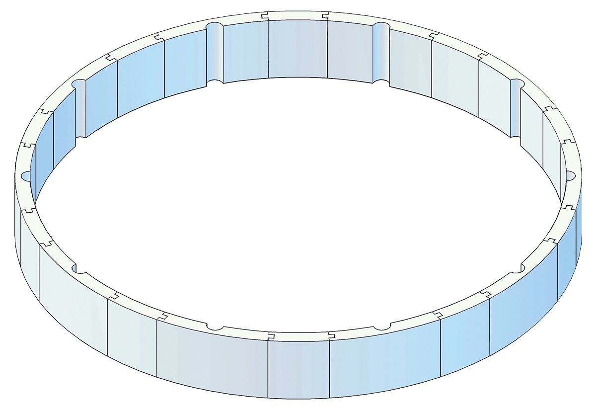KWAD Rundpool »PALMA inkl. Dämmung Protector zum Teileinbau«, (Set, 5 tlg.), 5-tlg., mit Foliensack 0,6mm