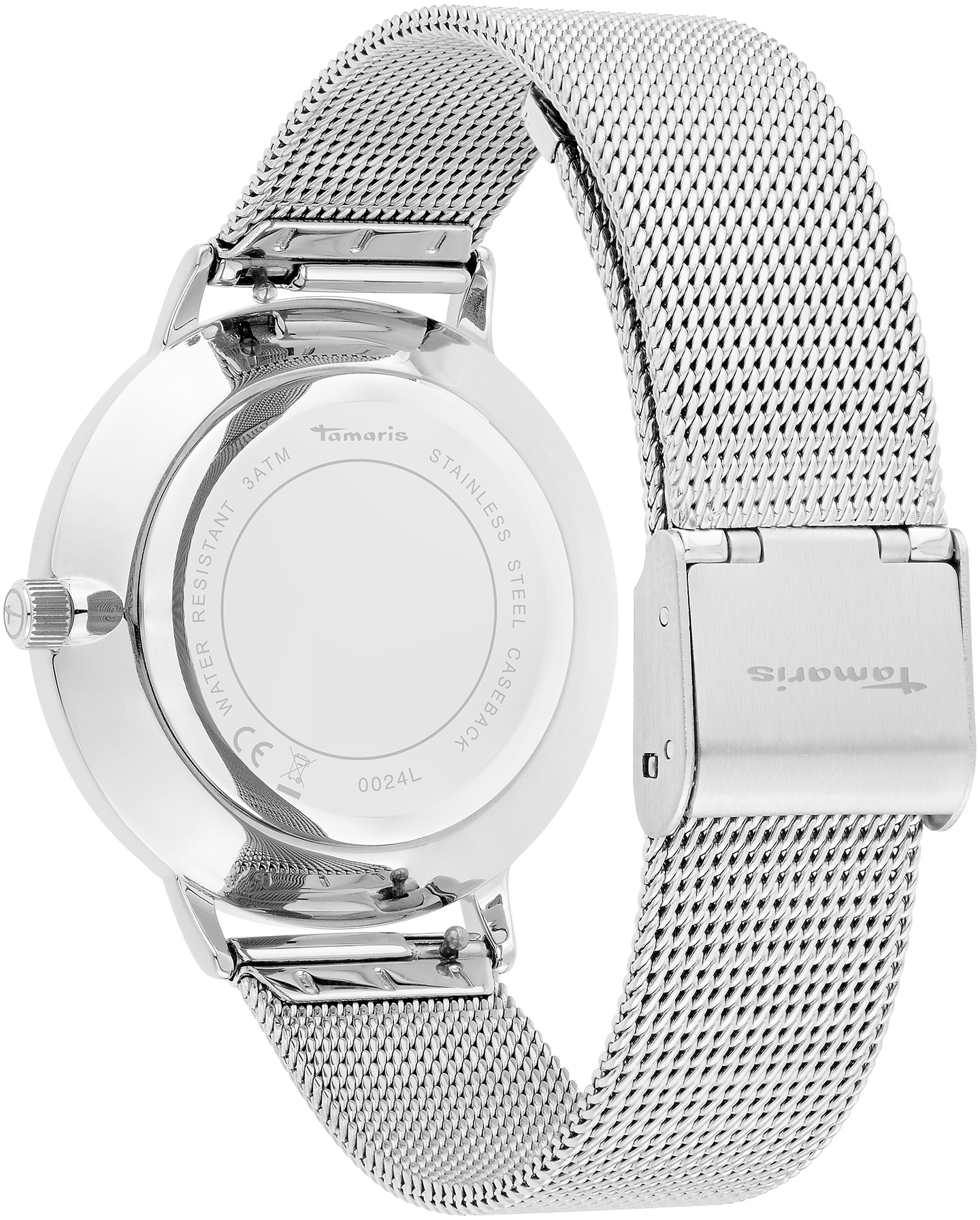Tamaris Quarzuhr »TT-0024-MQ« Armbanduhr, Damenuhr, Edelstahlarmband, analog