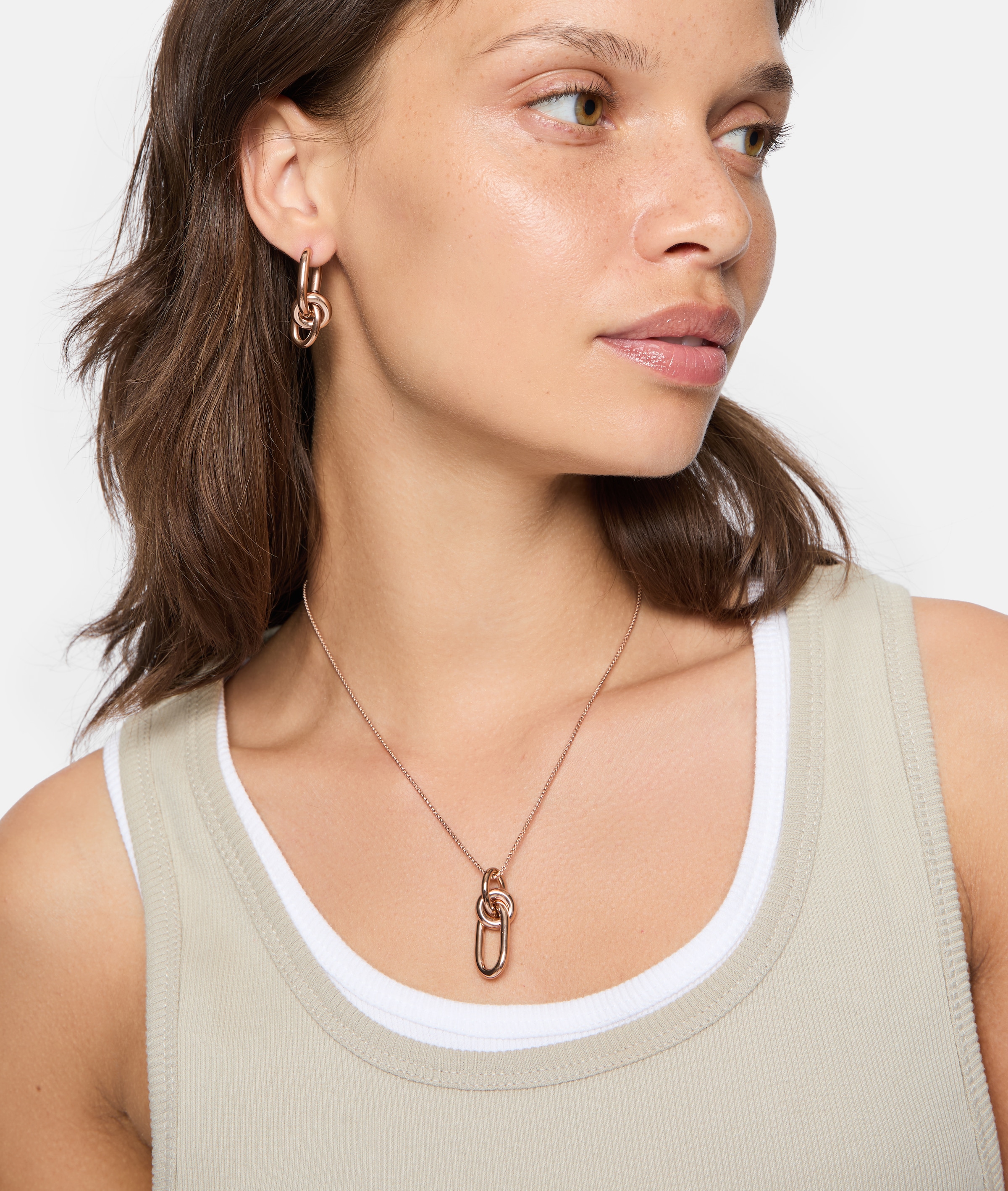 Liebeskind Berlin Paar Creolen »Schmuck Geschenk Edelstahl Ohrringe Modern Knot« Einhänger abnehmbar