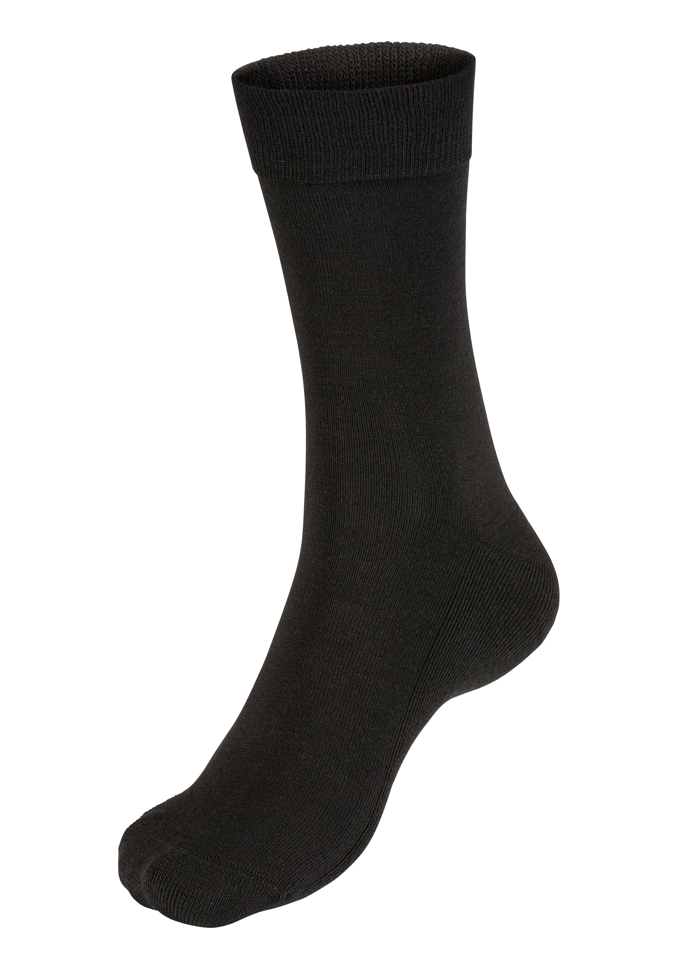 Apollo Basicsocken, (3er Pack), mit Stickerei und weichen Merinowoll-Anteil