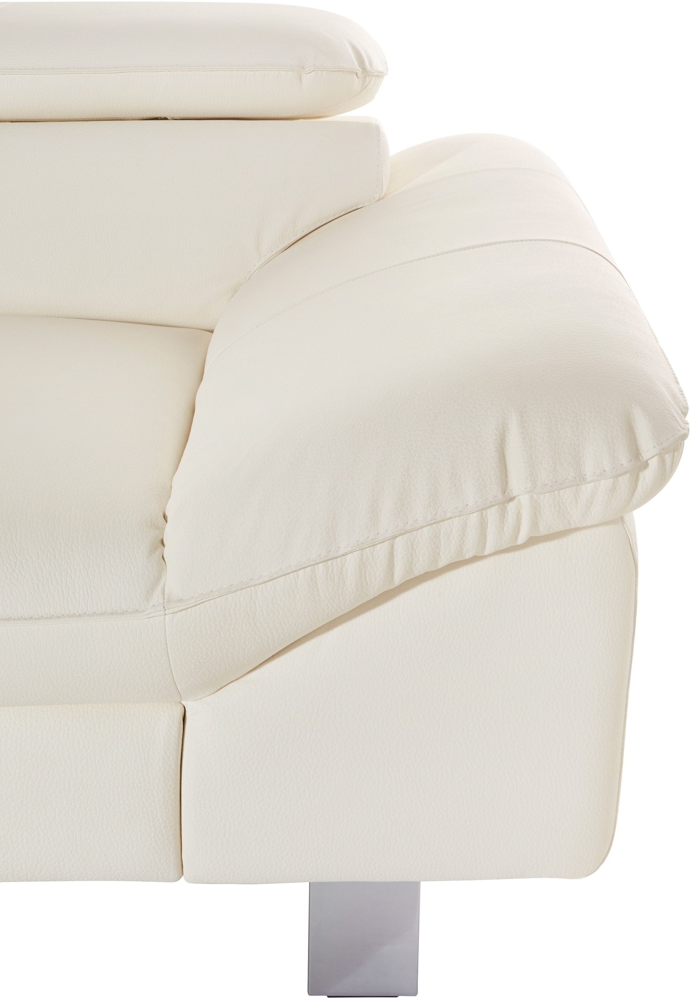 COTTA Polstergarnitur »Driver L-Form«, (Set), Set bestehend aus: Ecksofa mit Kopfteilverstellung & Hocker