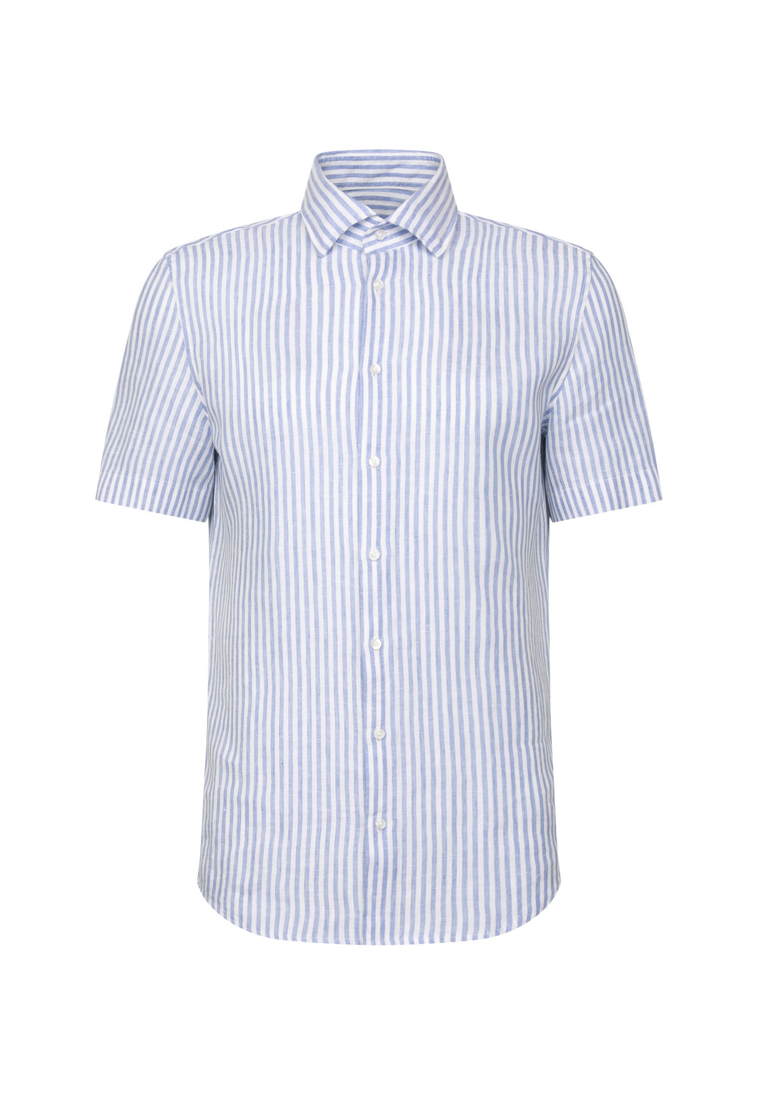 seidensticker Leinenhemd »Schwarze Rose« Slim 1/2 Kentkragen Gestreift