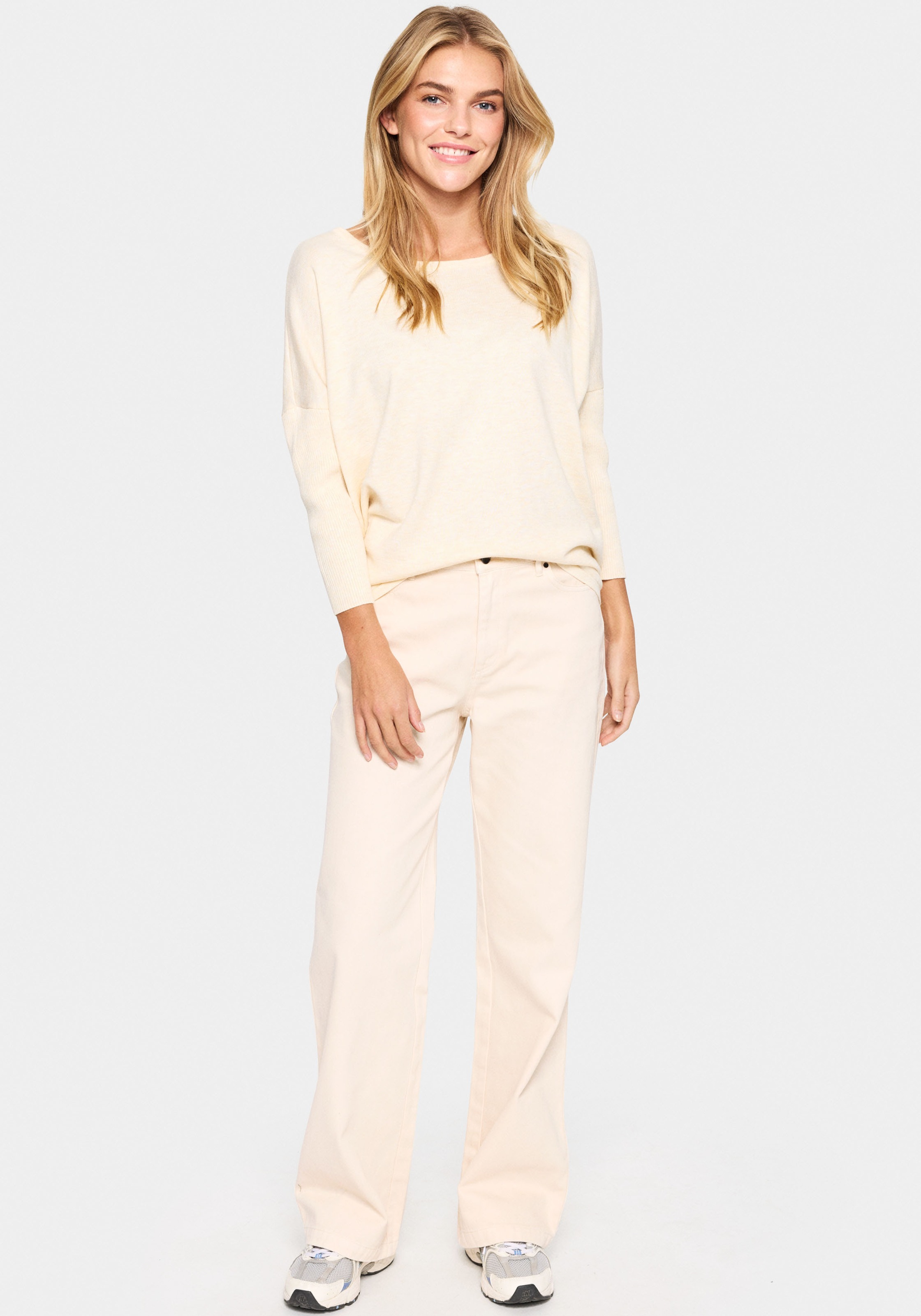 Saint Tropez Rundhalspullover »A2561, MilaSZ R-Neck«