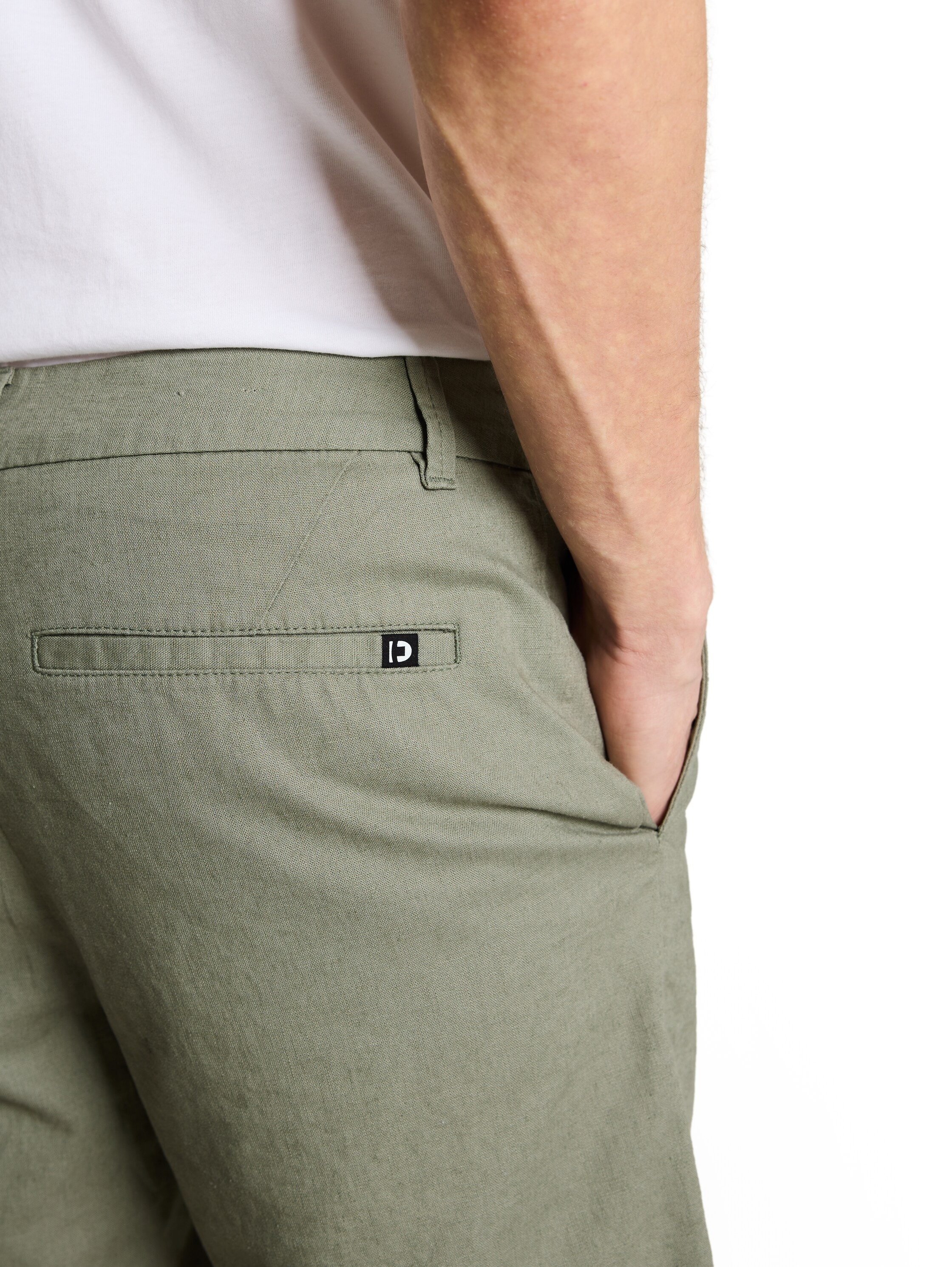 TOM TAILOR Denim Chinoshorts  aus Leinen