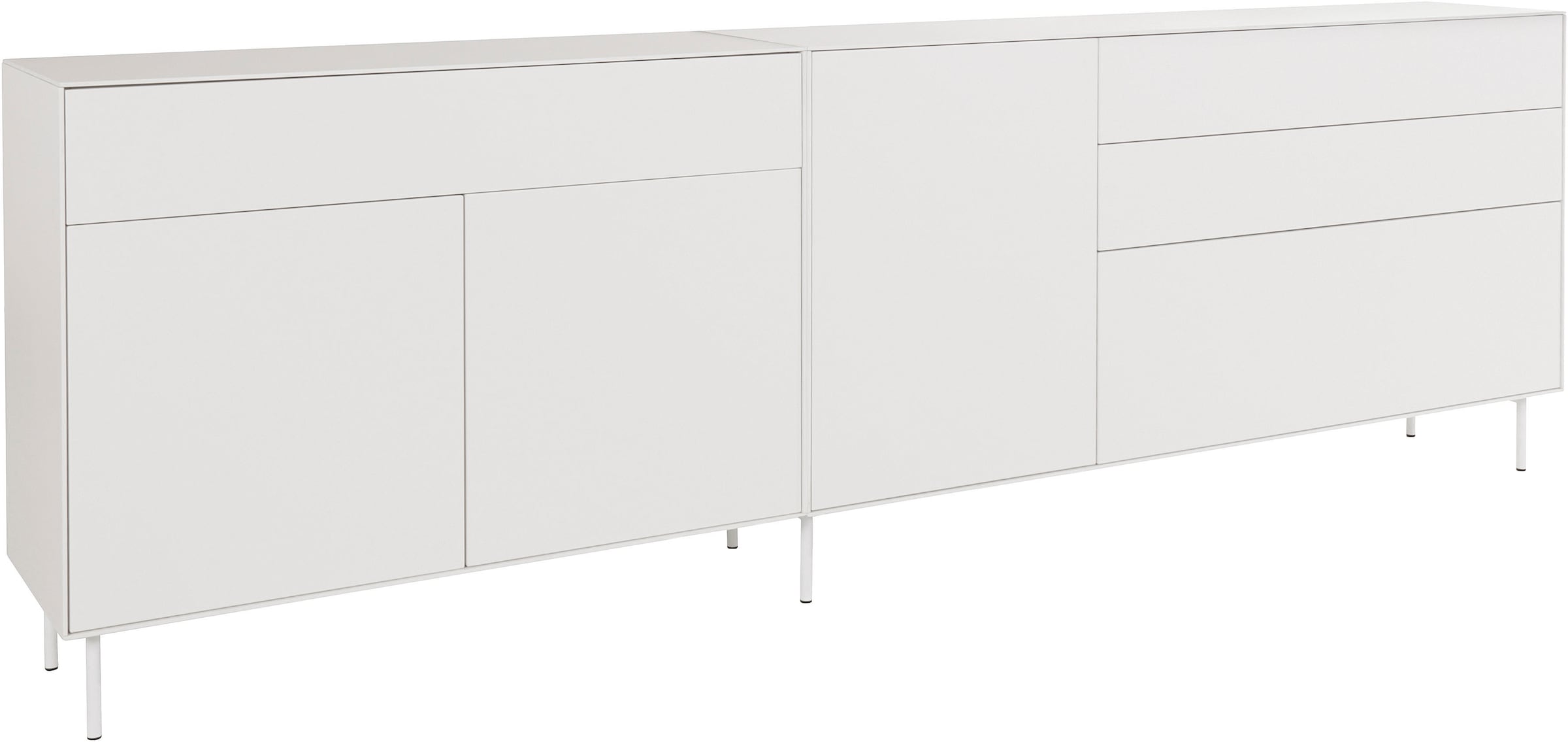 LeGer Home by Lena Gercke Sideboard »Essentials«, (2 St.), Breite: 279cm, MDF lackiert, Push-to-open-Funktion