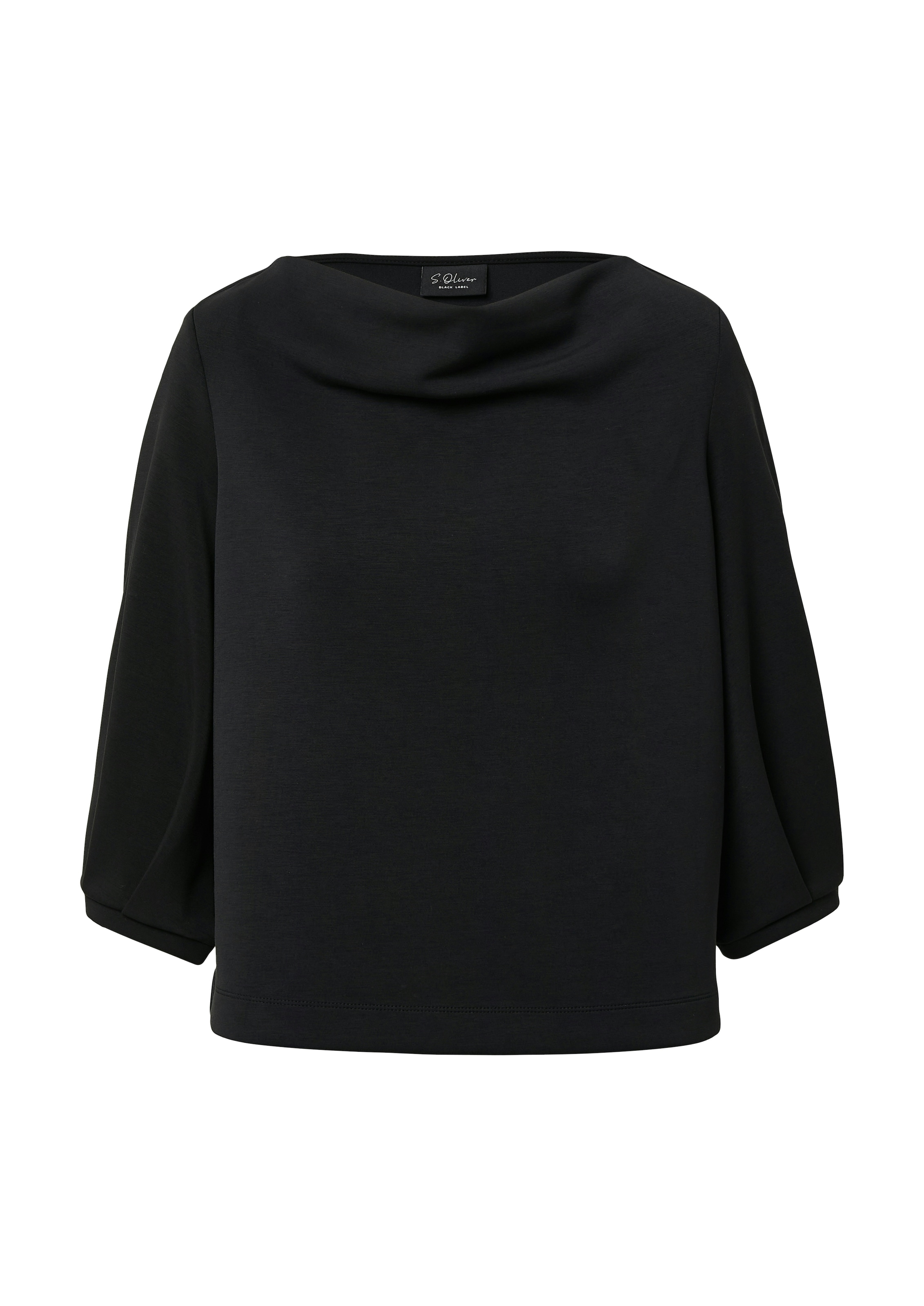 s.Oliver BLACK LABEL Sweatshirt , mit Wasserfall Ausschnitt
