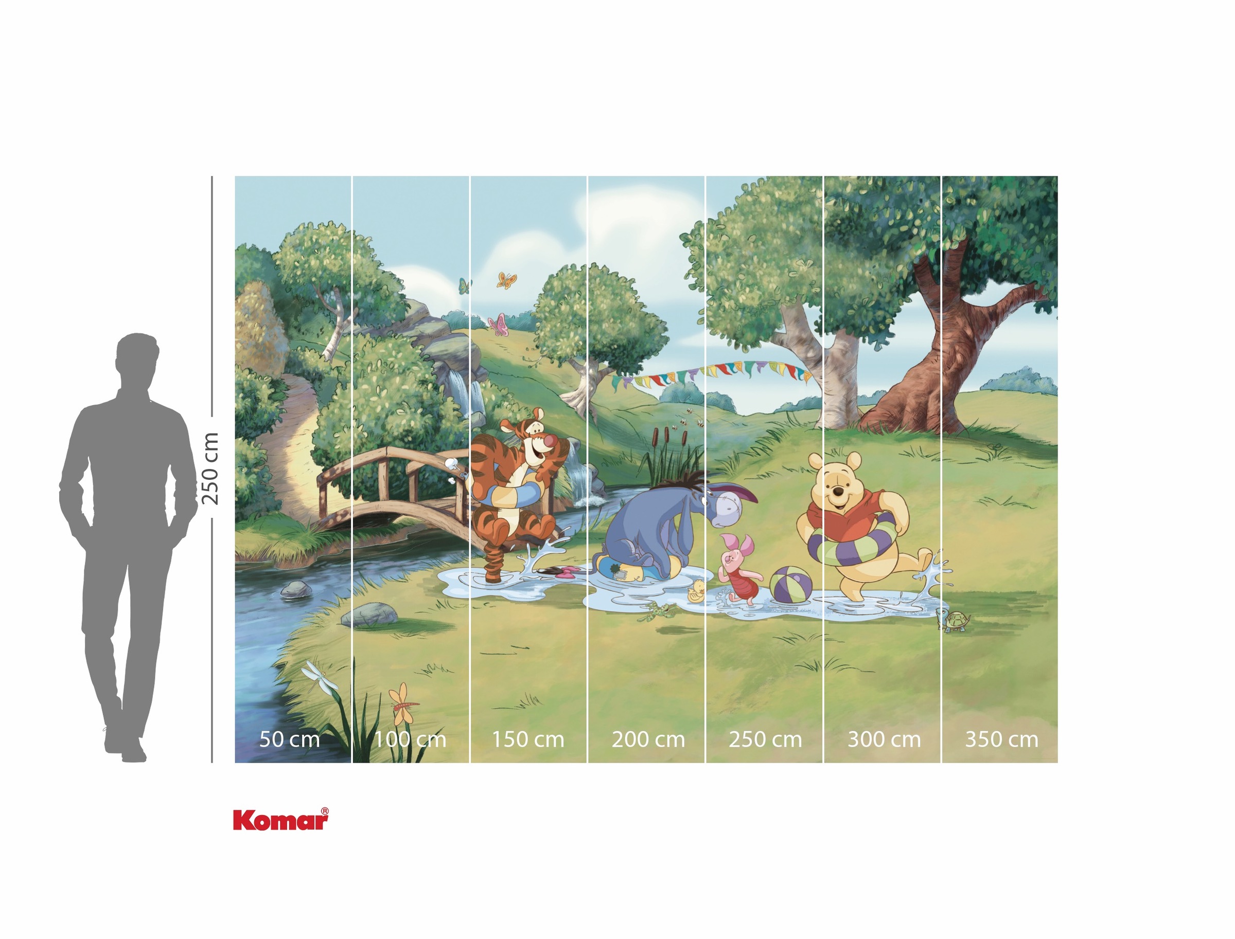 Komar Kindertapete »Disney Winnie the Pooh Friendship and Fun«, bedruckt