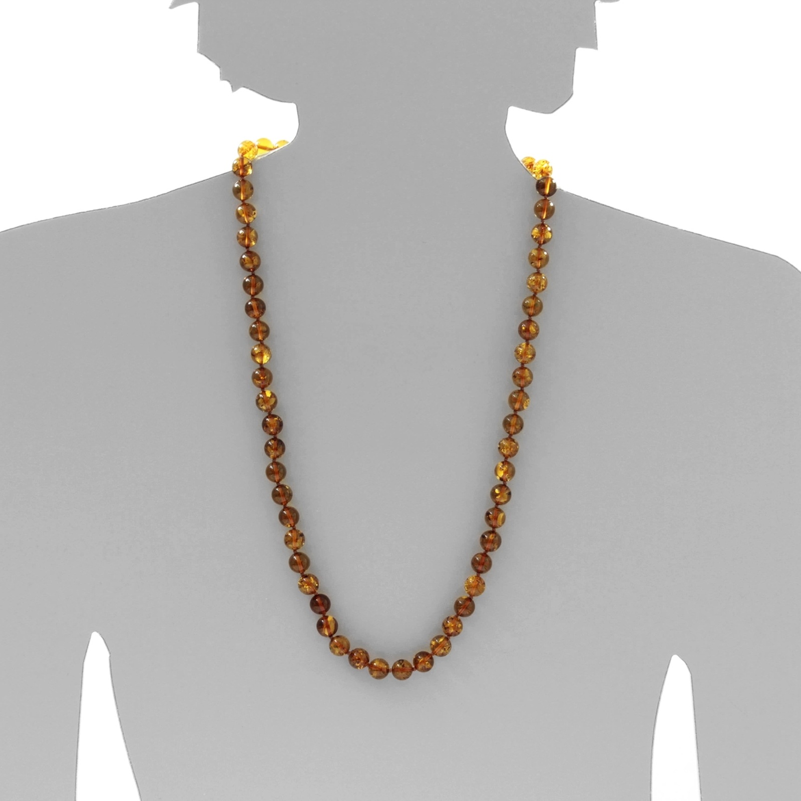 OSTSEE-SCHMUCK Kette ohne Anhänger »- Kugel 10 mm - Bernstein - ,«