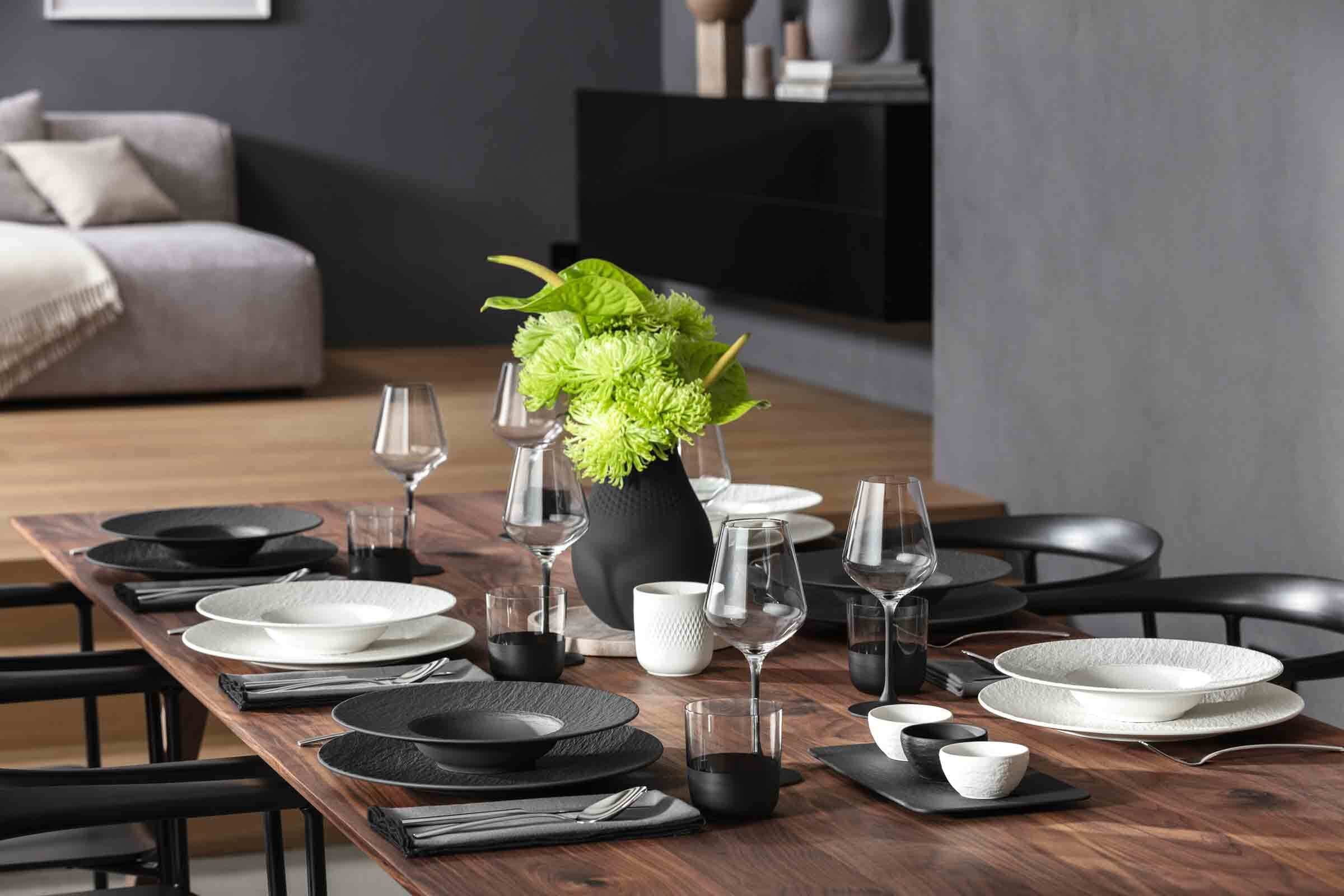 Villeroy & Boch Geschirr-Set »Teller-Set Manufacture Ice 8er Set weiß« Spülmaschinenfest, Mikrowellensicher