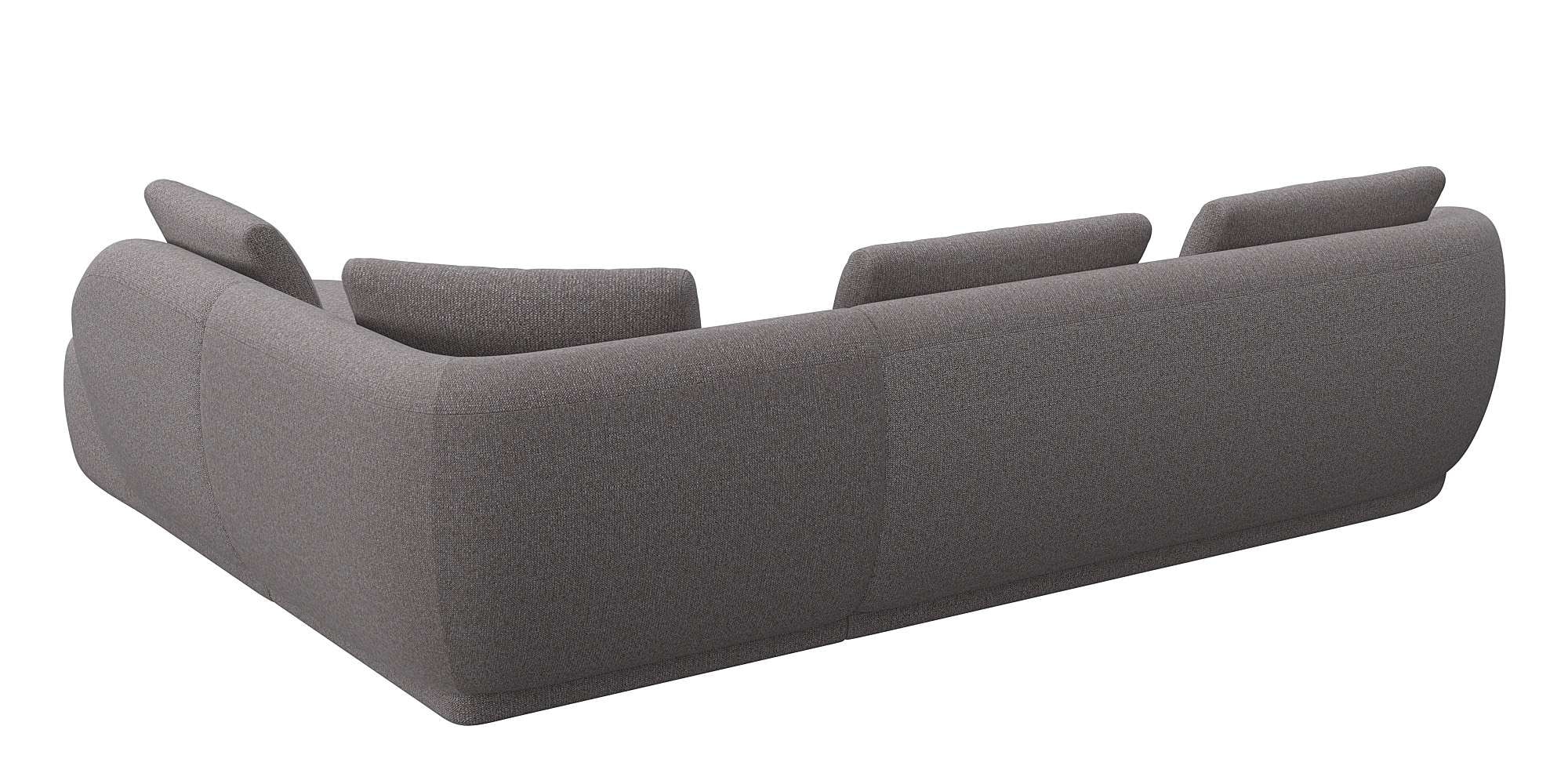 FLEXLUX Ecksofa »Torino, rund, L-Form, Sofa-Ecke mit Ottomane« Modernes, organisches Sofa-Design, Kaltschaum, Wellenunterfederung